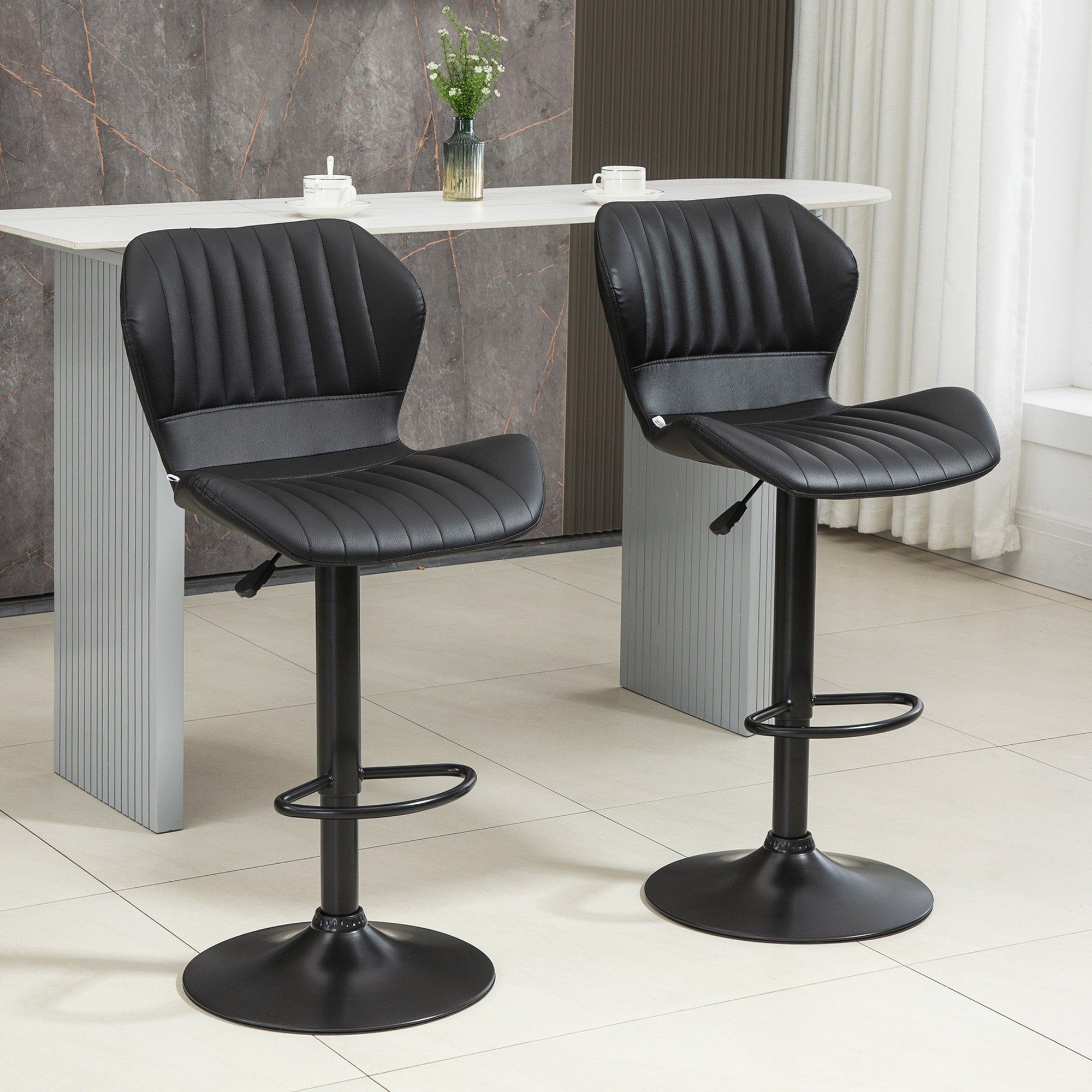 HOMCOM Barhocker 360° drehbare Barstühle (Tresenhocker, günstig online kaufen