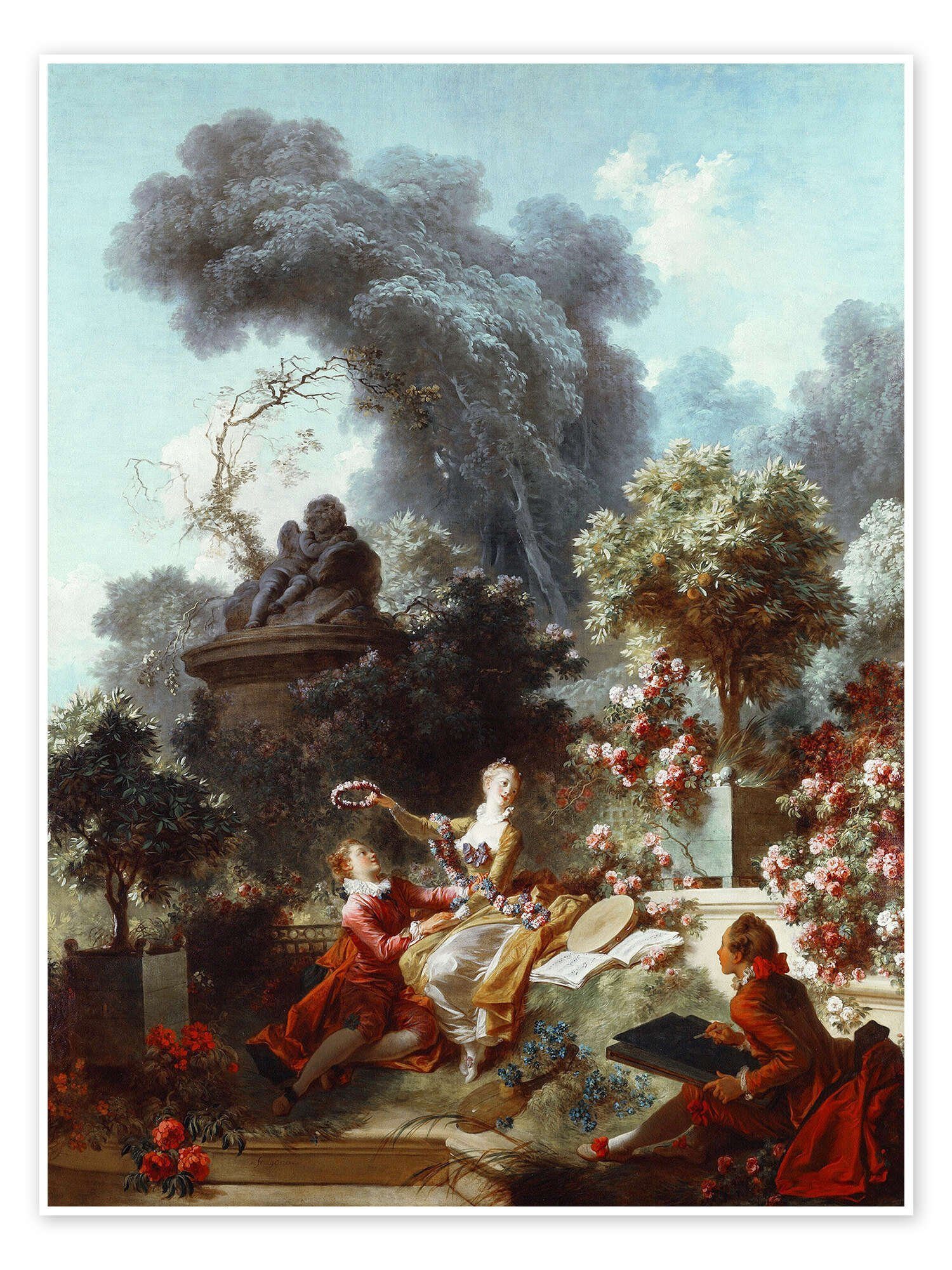 Posterlounge Wandbild Der Geliebte, Jean-Honoré Fragonard, erhältlich als Poster, Leinwandbild, Wandsticker oder Acrylglasbild