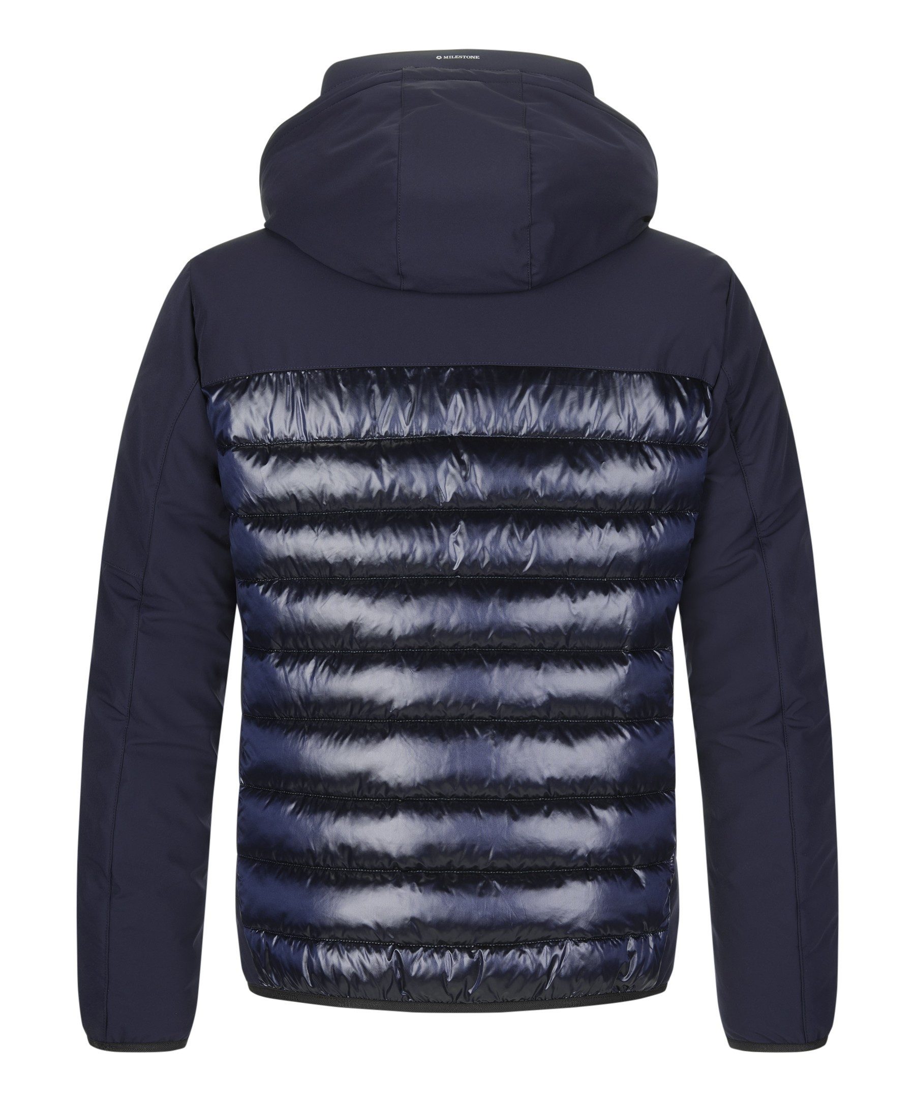 Milestone Steppjacke MSDimaro Hybridjacke High-Shine Oberstoff mit abtrennbarer Kapuze