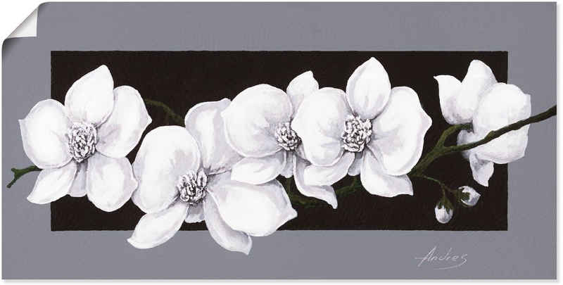 Artland Wandbild »Weiße Orchideen auf grau«, Blumen (1 St)
