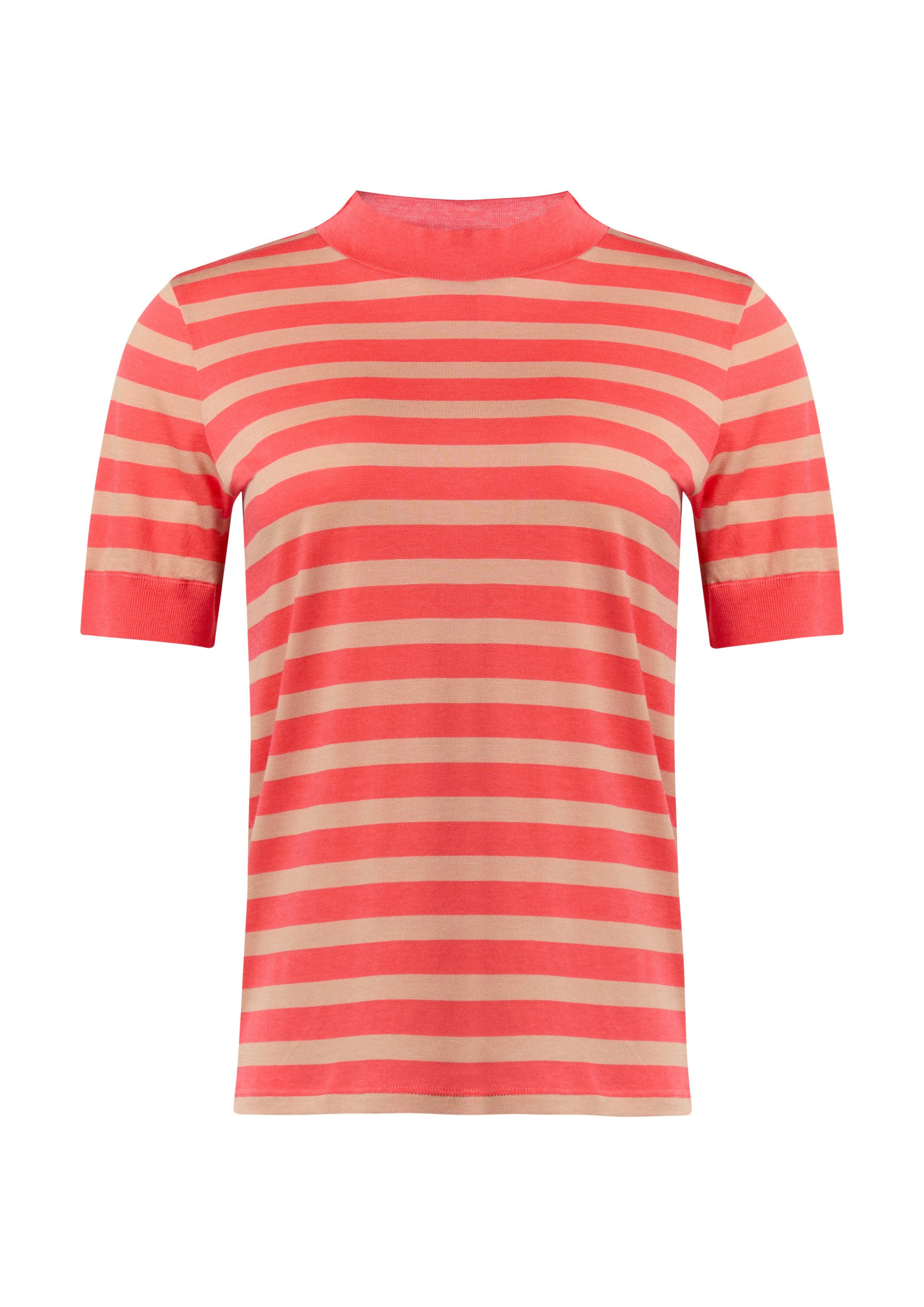 comma Kurzarmshirt T-Shirt T-Shirt aus Lyocellmix mit Rippbündchen günstig online kaufen
