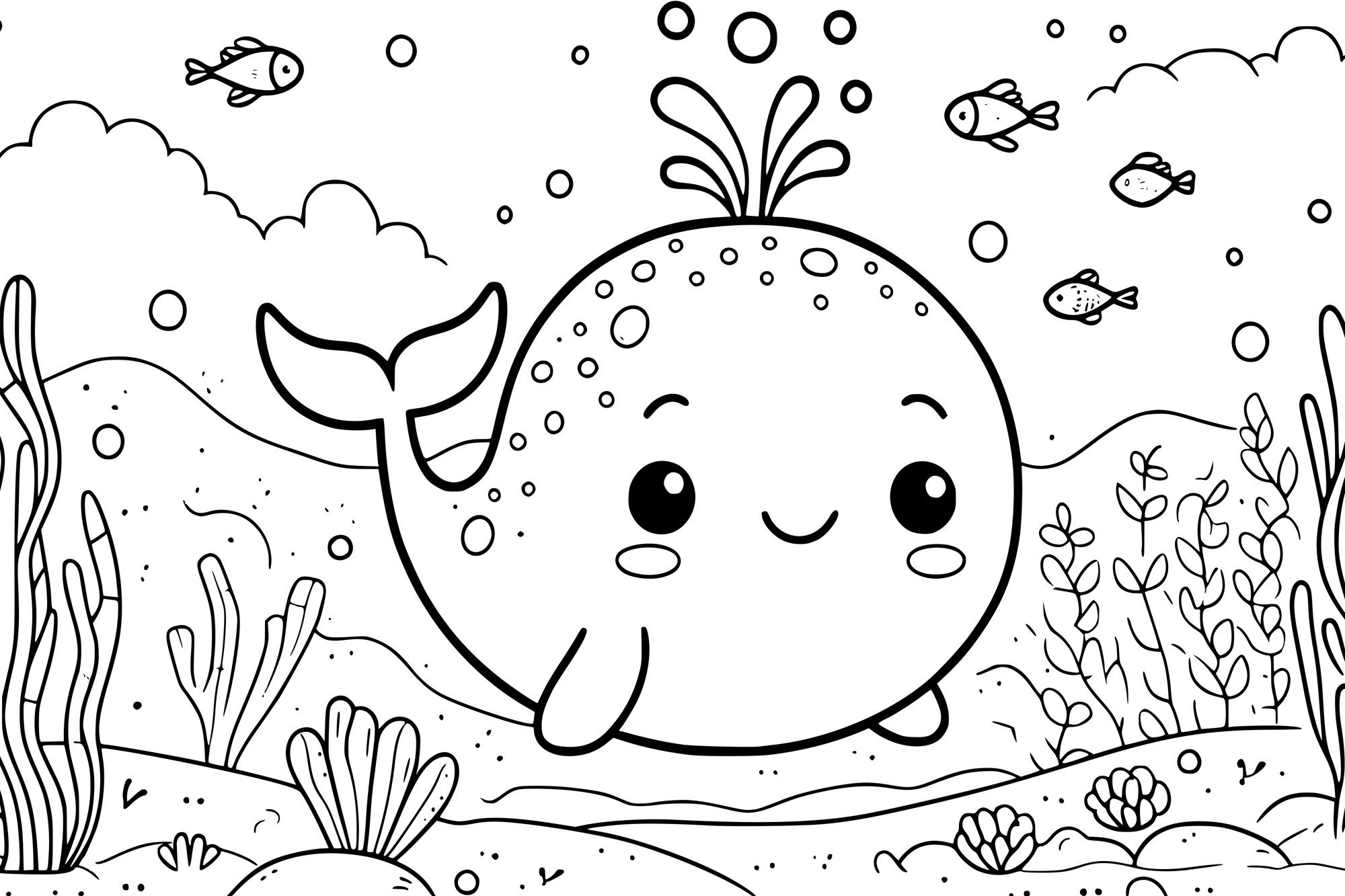 queence Bild Kleiner Wal, Blätter, Blätterbilder, Figuren, Fisch & Meeresfrüchte, Meer Bilder, Mädchen, Märchenbilder, Unterwasserwelt, Wassertiere, klassische Fantasie (1 St), DIY Wandbild aus Dibond