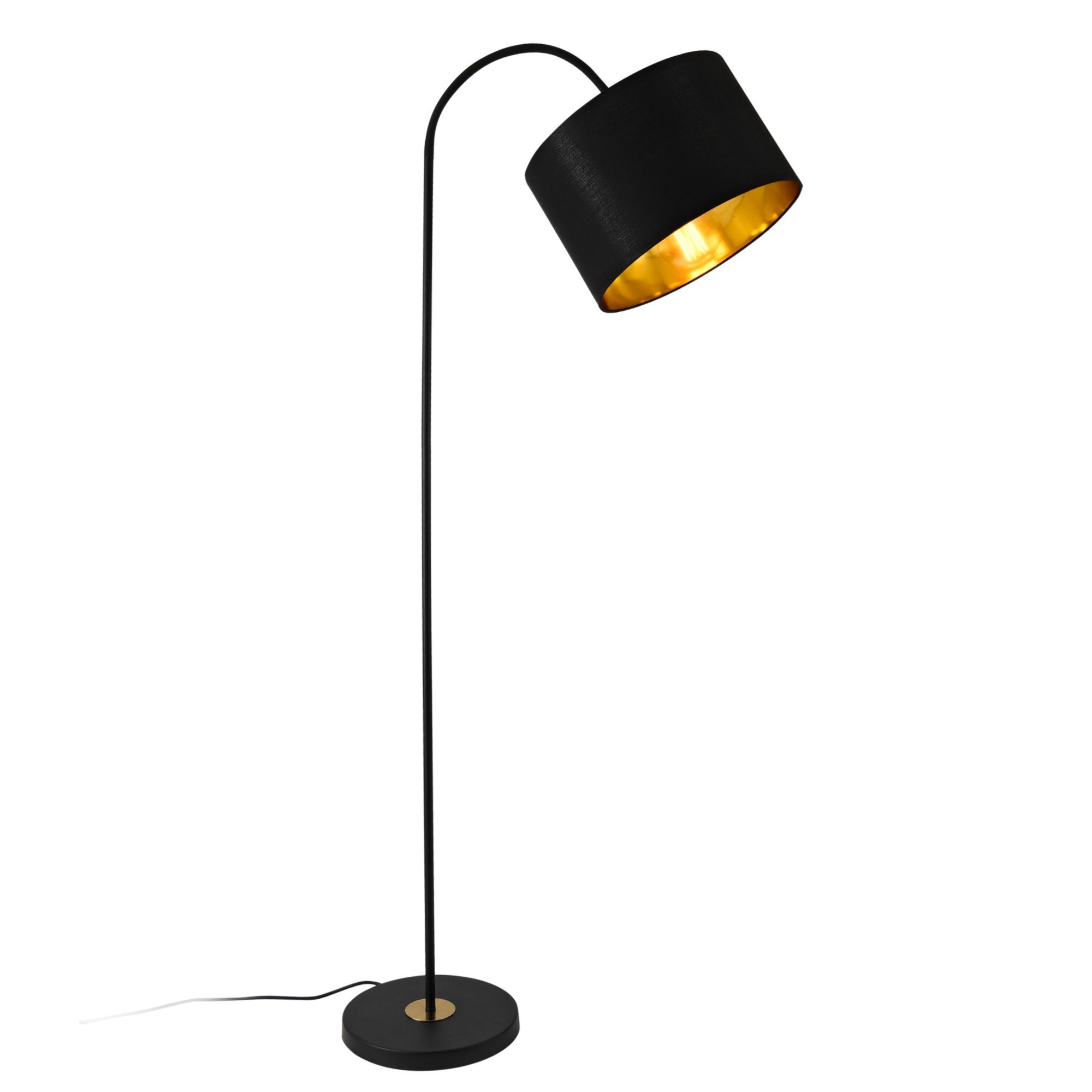 lux.pro Stehlampe, ohne Leuchtmittel, Stehleuchte schwenkbare Lampe Design schwarz »Toledo« Metall