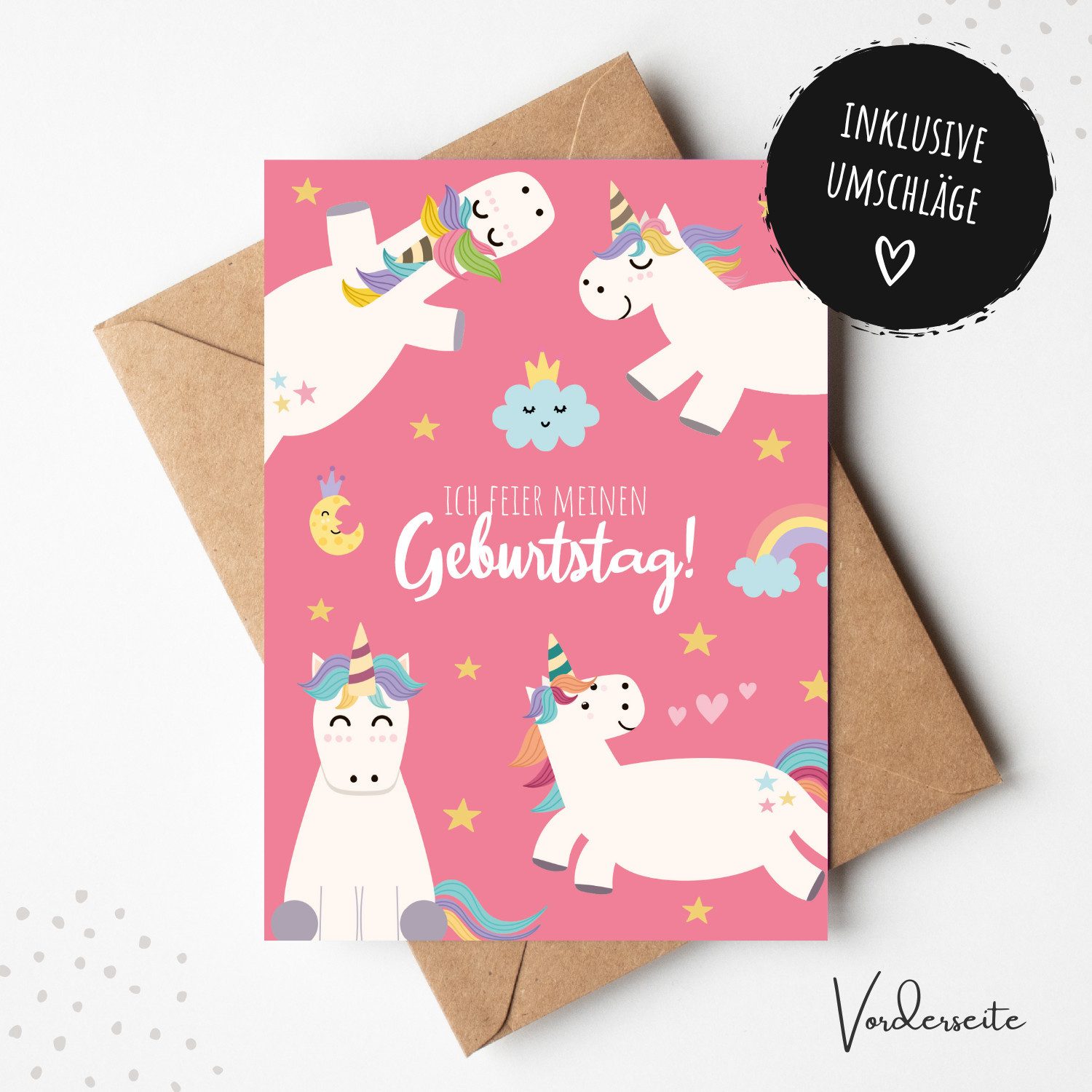 Thumbnail - MeinBaby123® Einladungskarten Kindergeburtstag inkl. 10 Umschläge, Kindergeburtstag Jungs und Mädchen, Geburtstagseinlad...