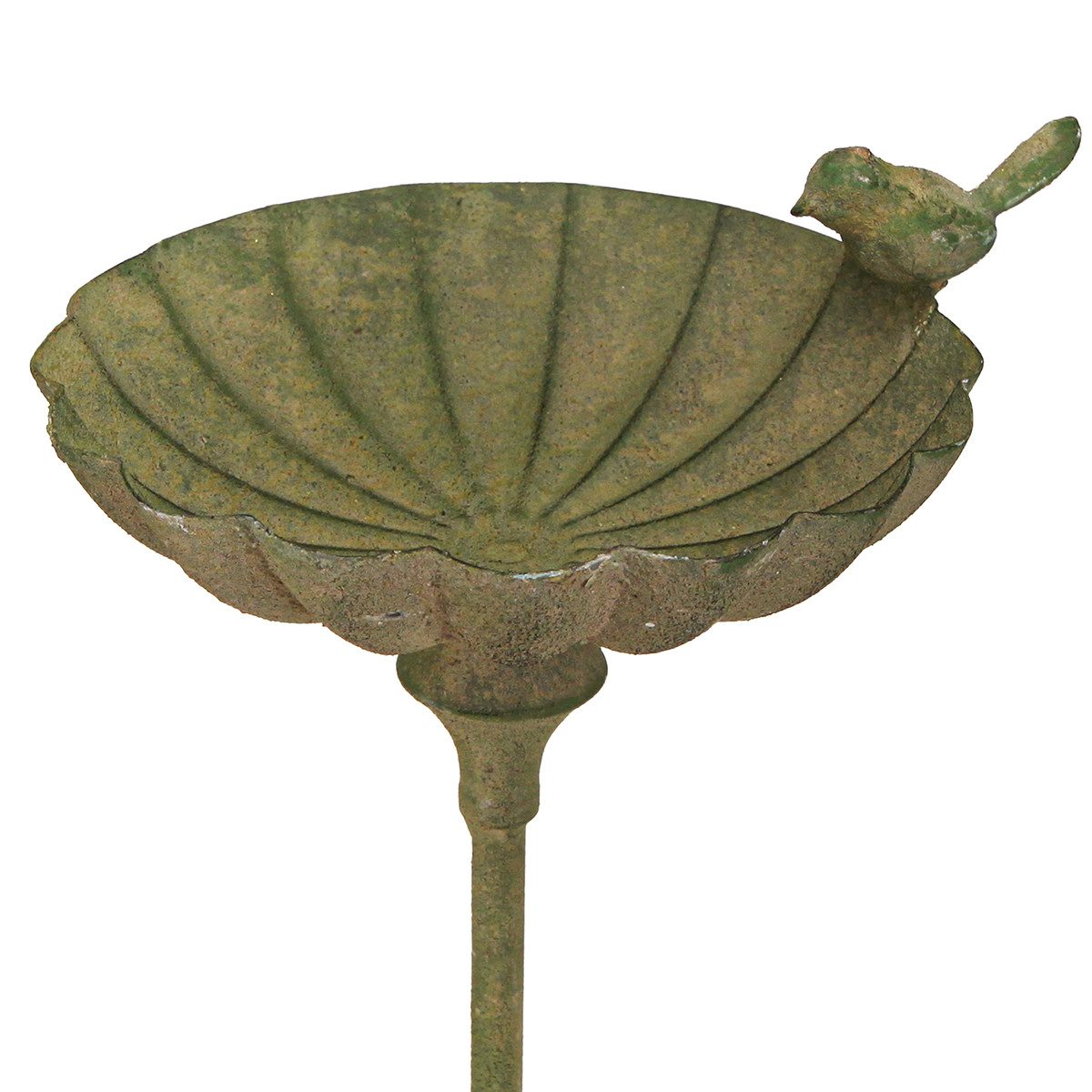 Florists Products Nistkasten Deko Vogeltränke Antik Metall Schale Grün Garten 34,5cm