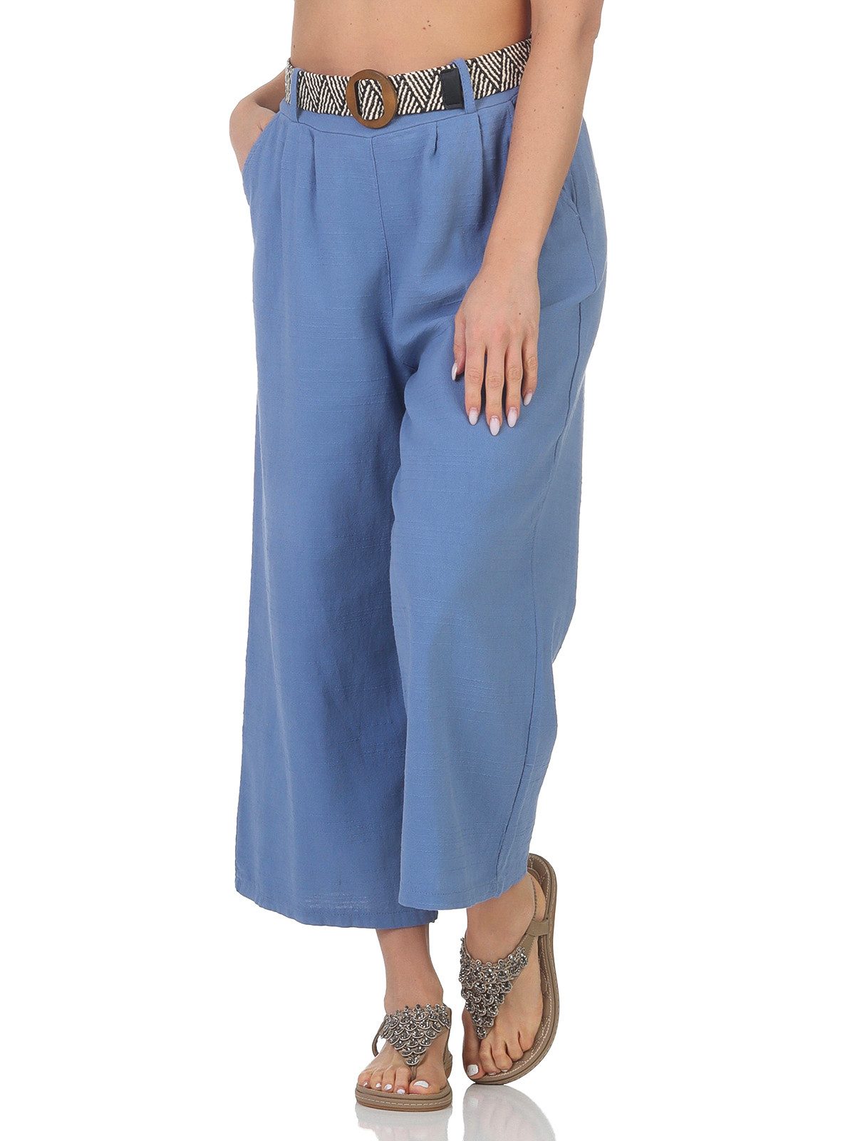 OriginalYou Leinenhose Damen Leinenhose 7/8 Länge günstig online kaufen