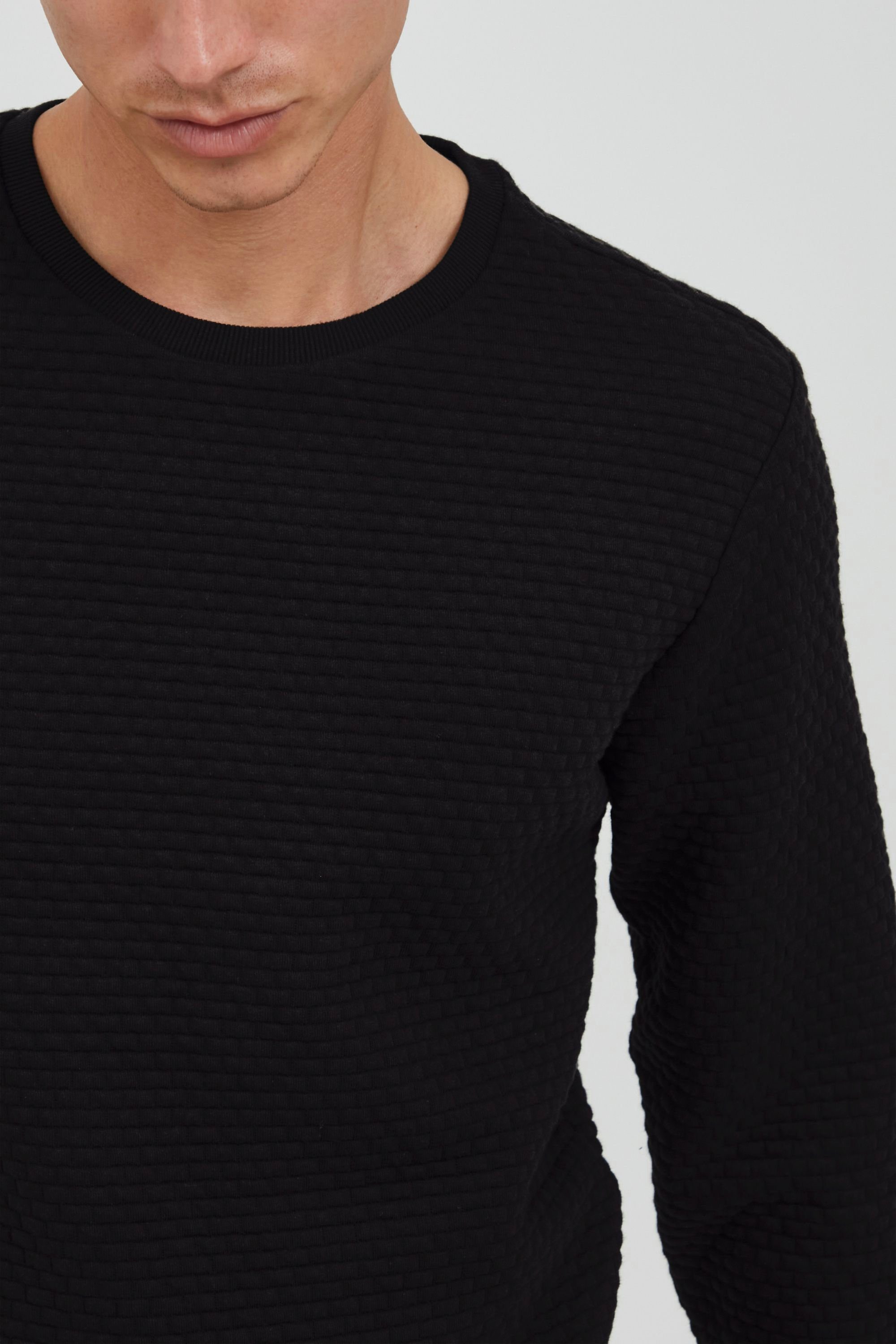 Rundhalsausschnitt Sweatshirt Black IDAnthony (999) Sweatshirt Indicode mit