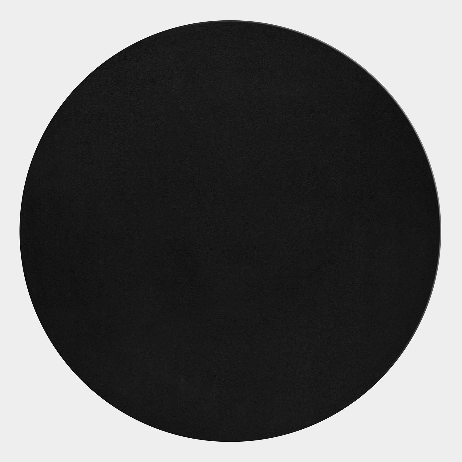 Teppium Teppich Unicolor - Einfarbig, Rund, Höhe: 20 mm, Teppich Wohnzimmer Einfarbig Shaggy Modern Flauschiger Felloptik Weich