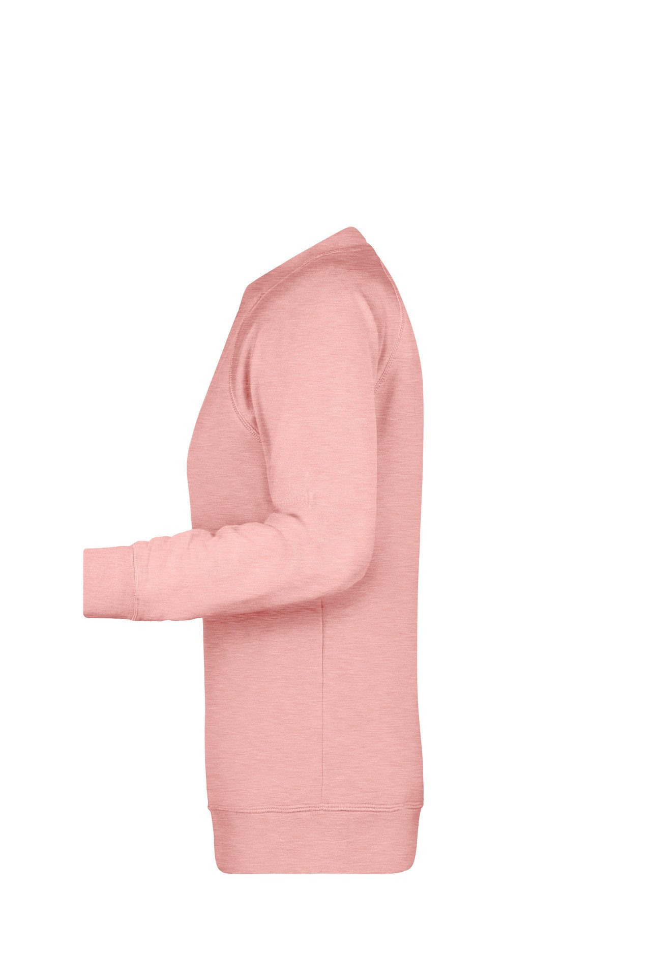 James & Nicholson Sweatshirt Damen Sweatshirt aus Bio-Baumwolle mit leicht tailliertem Schnitt 8021 Innen weich angeraut