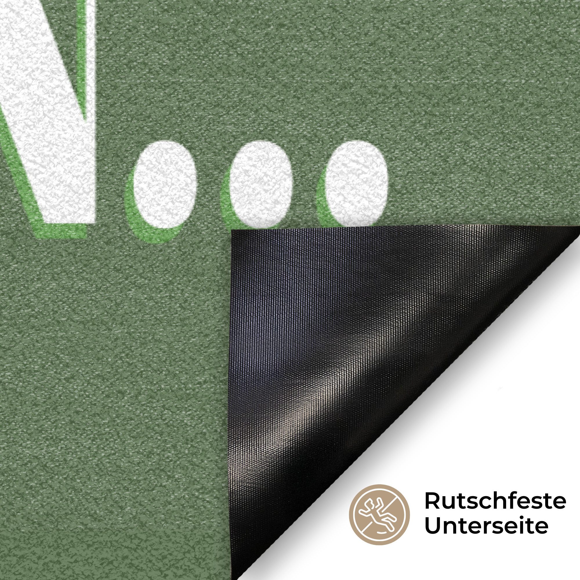 MuchoWow Fußmatte Zitat - Grün, Rechteckig, innen Schmutzfangmatte, Tür, Schmutzfänger Flur, Teppich, 60x40 cm