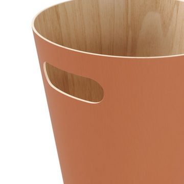 Umbra Papierkorb Woodrow, aus Holz, 7,5 Liter Fassungsvermögen, Braun