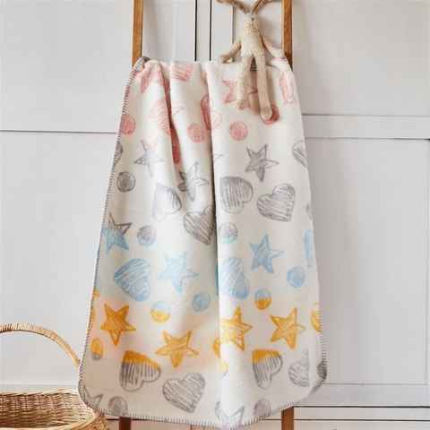 Babydecke Herzchen 90x120 cm - flauschig weiche Kuscheldecke, SEI Design