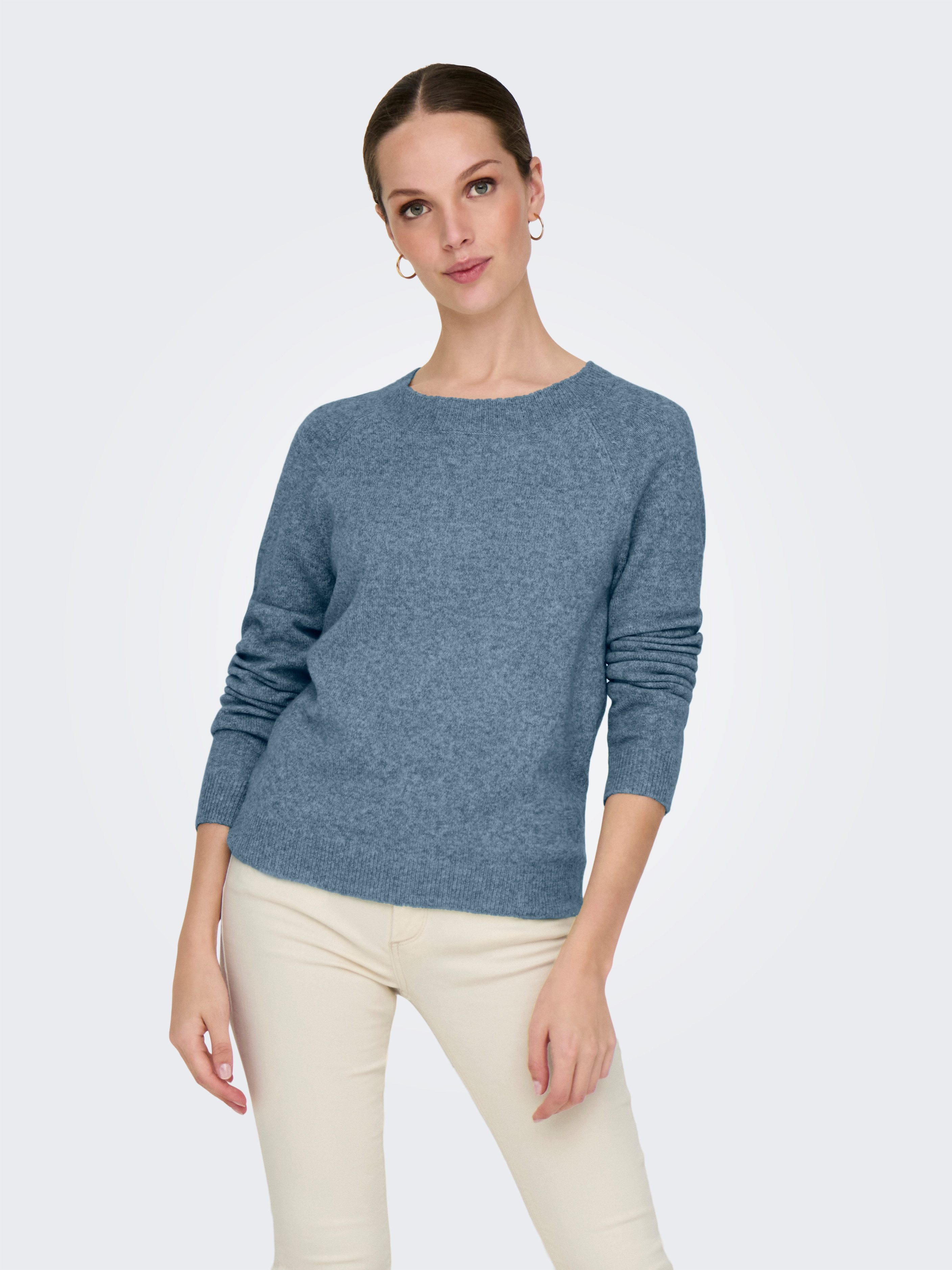 ONLY Rundhalspullover ONLRICA LIFE L/S PULLOVER KNT NOOS günstig online kaufen