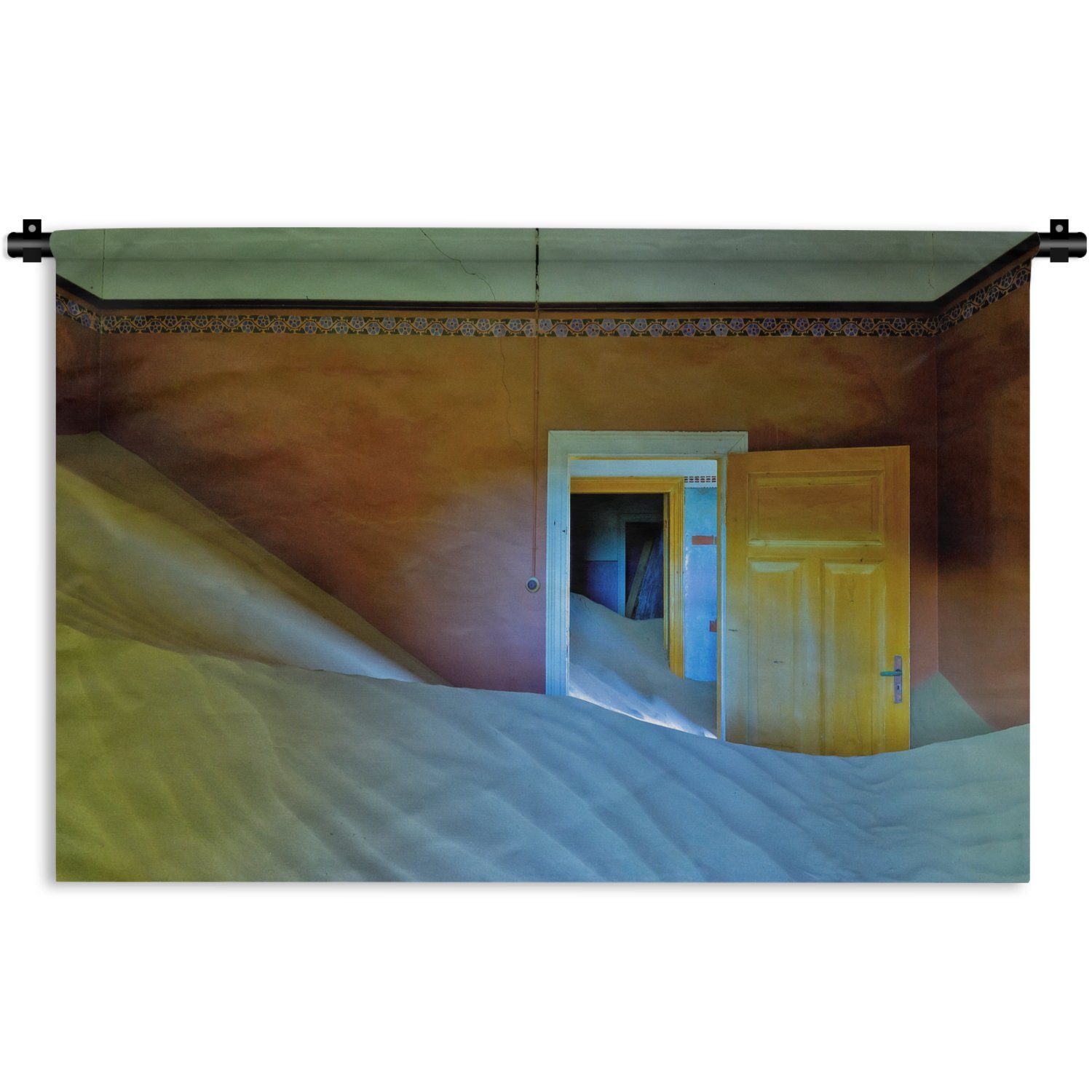 Wandbehang, Wanddekoobjekt - - Schlafzimmer, Sand Kinderzimmer MuchoWow Kleid, Wüste - für Wanddeko Wohnzimmer, Tür Architektur,