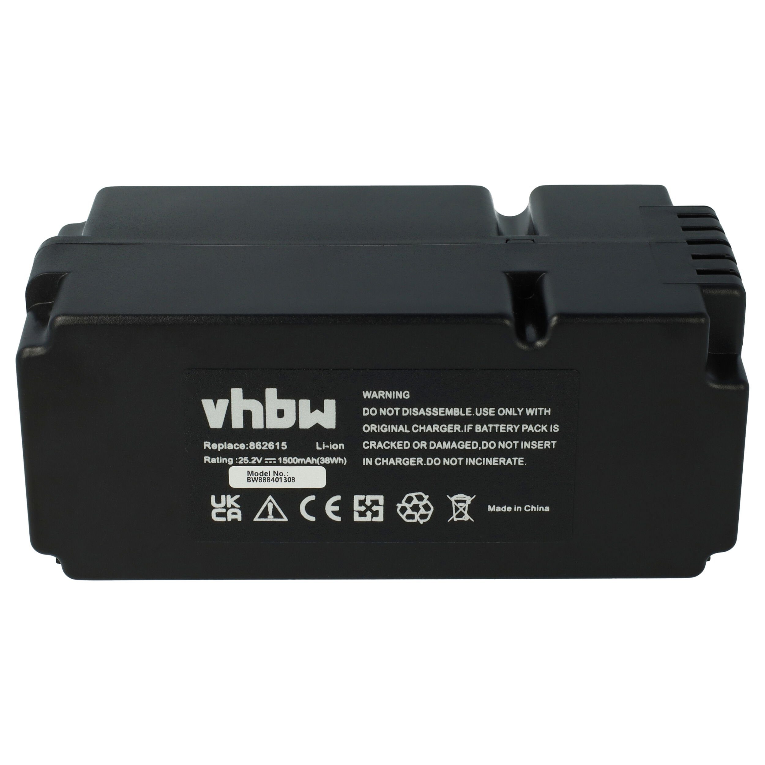 vhbw kompatibel mit Power-G Easymow 6HD, 6HD-C, Easymow Akku Li-Ion 1500 mAh (25,2 V)