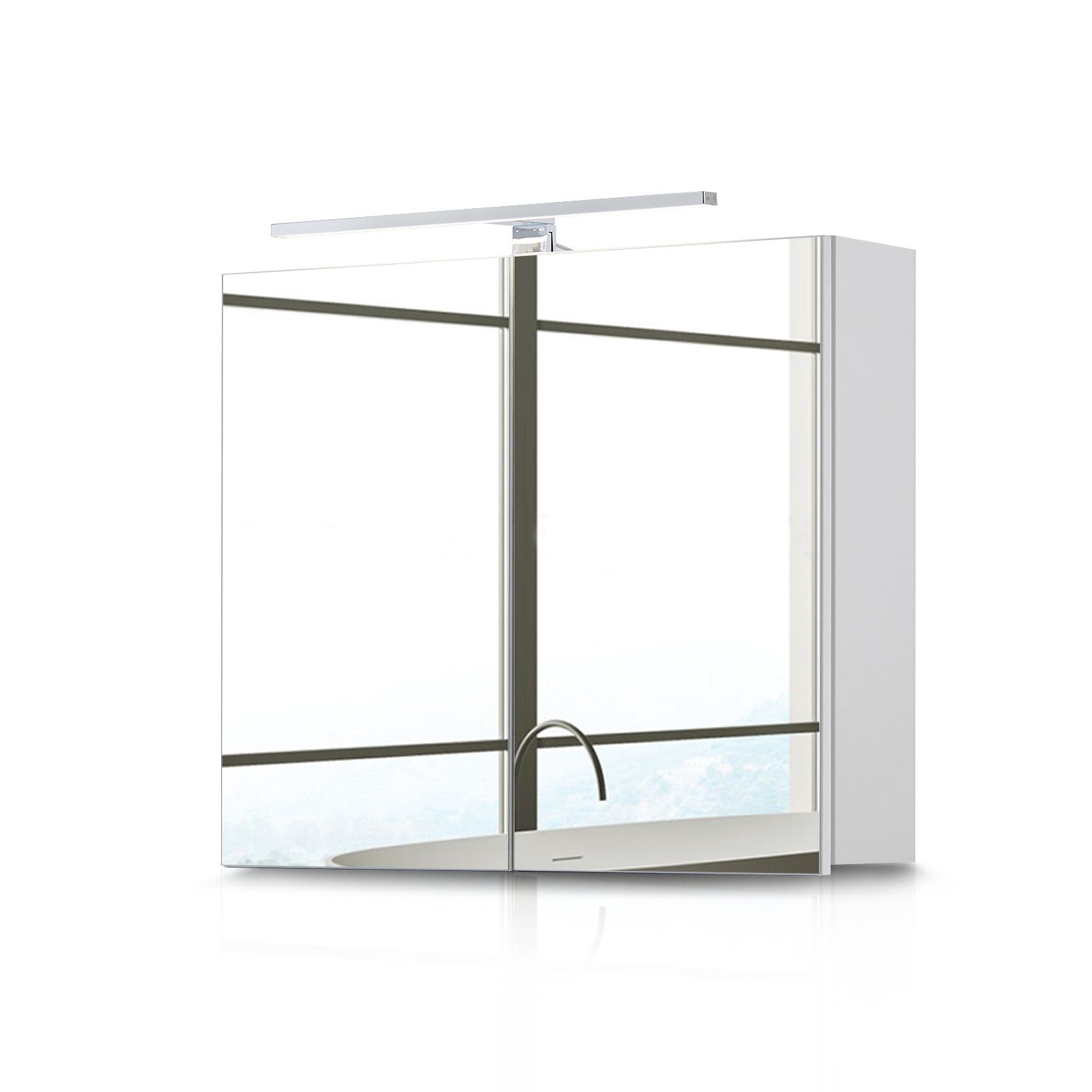Ofcasa Badezimmerspiegelschrank 70x16x60cm Spiegelschrank (1er Set) günstig online kaufen
