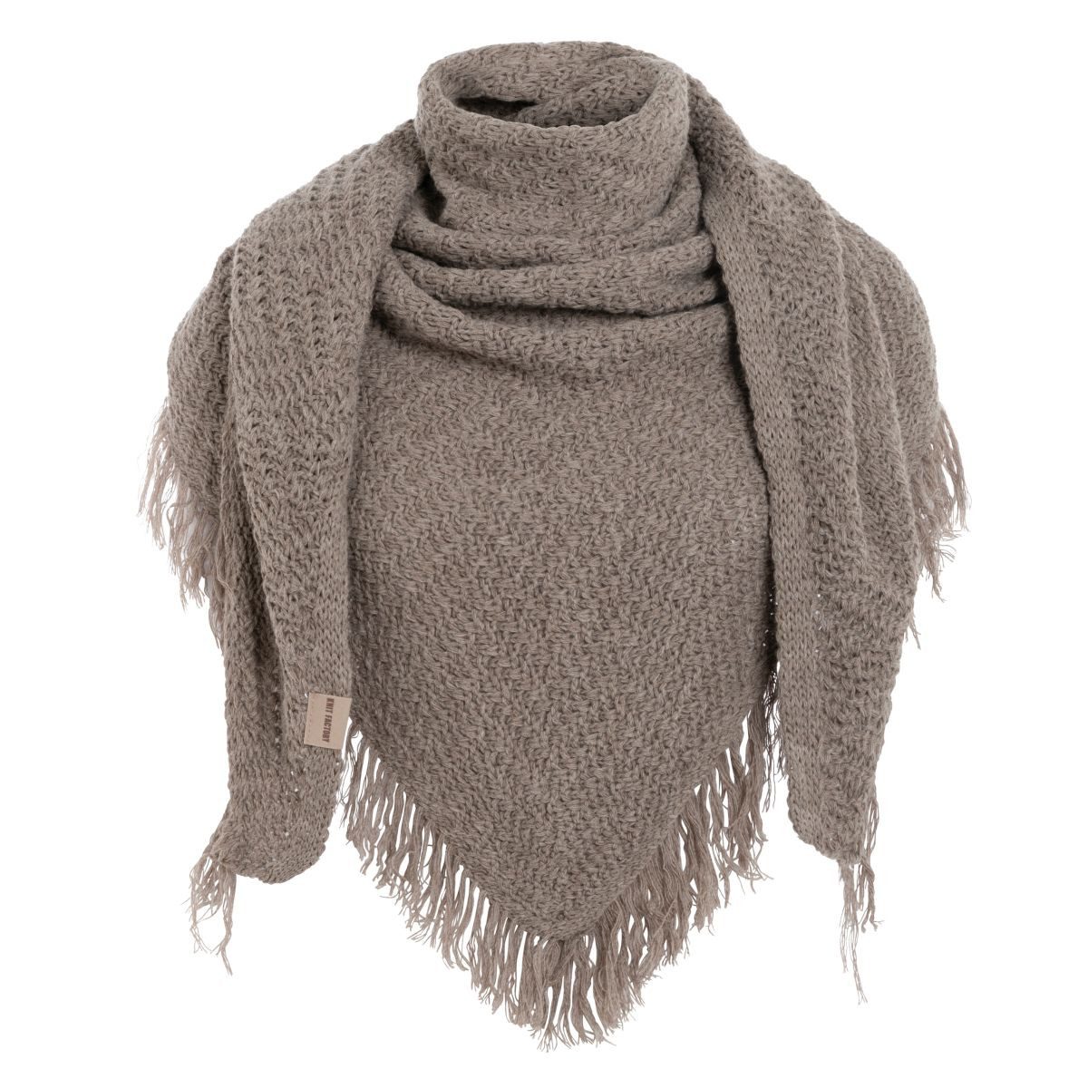 Strickschal Amber Dreiecksschal Marron