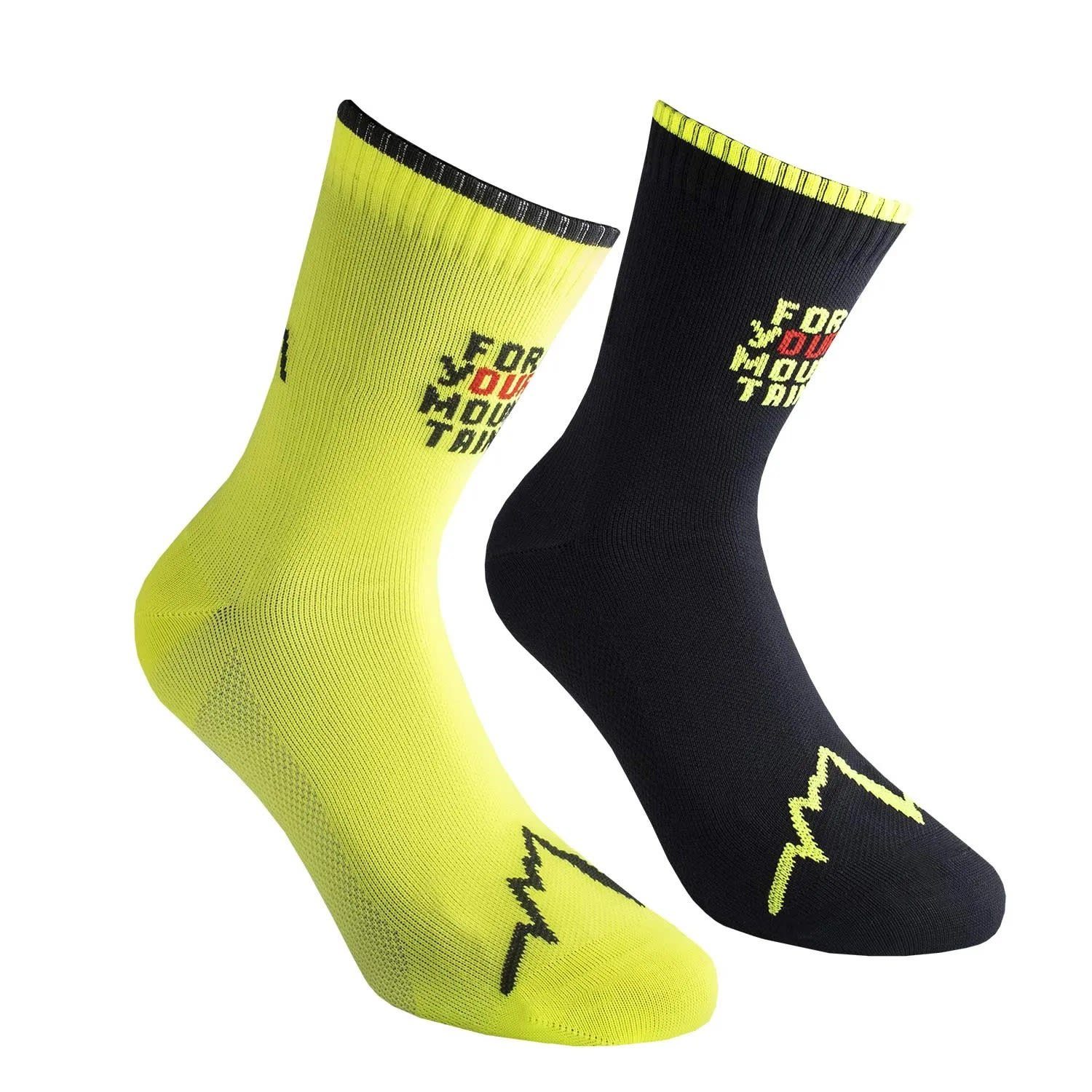 La Sportiva Thermosocken La Sportiva For Your Mountain Socks Black - Neon