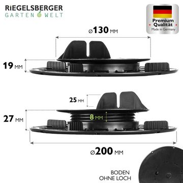 Gartenwelt Riegelsberger Stellfuß PREMIUM Terrassenlager für Holz WPC ALU Stelzlager Balkenlager Stellfuß höhenverstellbar