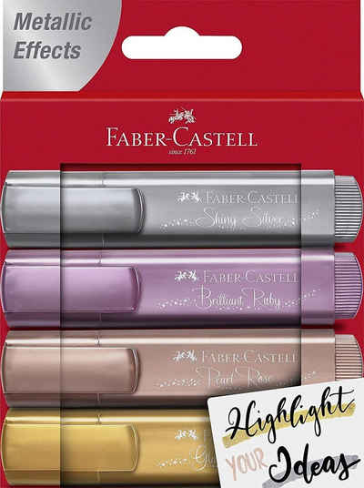 Faber-Castell Marker FABER-CASTELL Textmarker TEXTLINER 1546 Metallic, 4er Etui