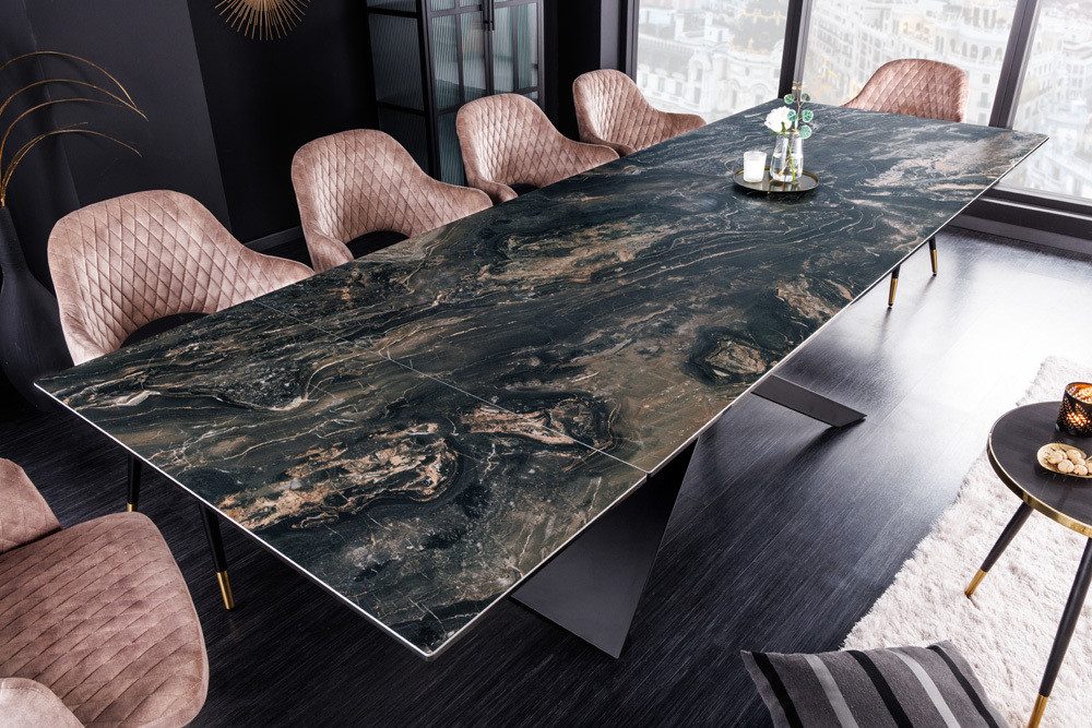 riess-ambiente Esstisch EUPHORIA 180-220-260cm taupe - Keramik made in Italy (Einzelartikel, 1-St), 3 Auszugsstufen für bis zu 12 Personen – ideal für Dein Esszimmer