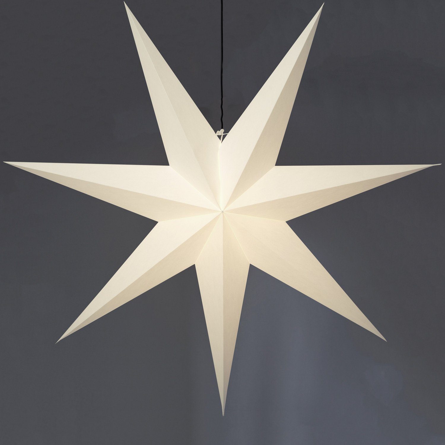 STAR TRADING LED Stern »Papierstern Frozen Leuchtstern Faltstern 7-zackig  hängend D:140cm mit Kabel weiß« online kaufen | OTTO