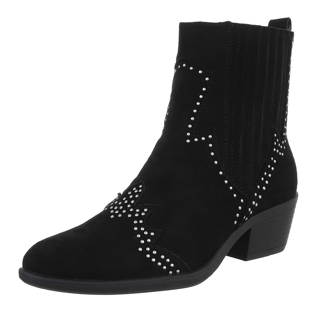Ital-Design Elegante Damen Stiefelette mit Details günstig online kaufen