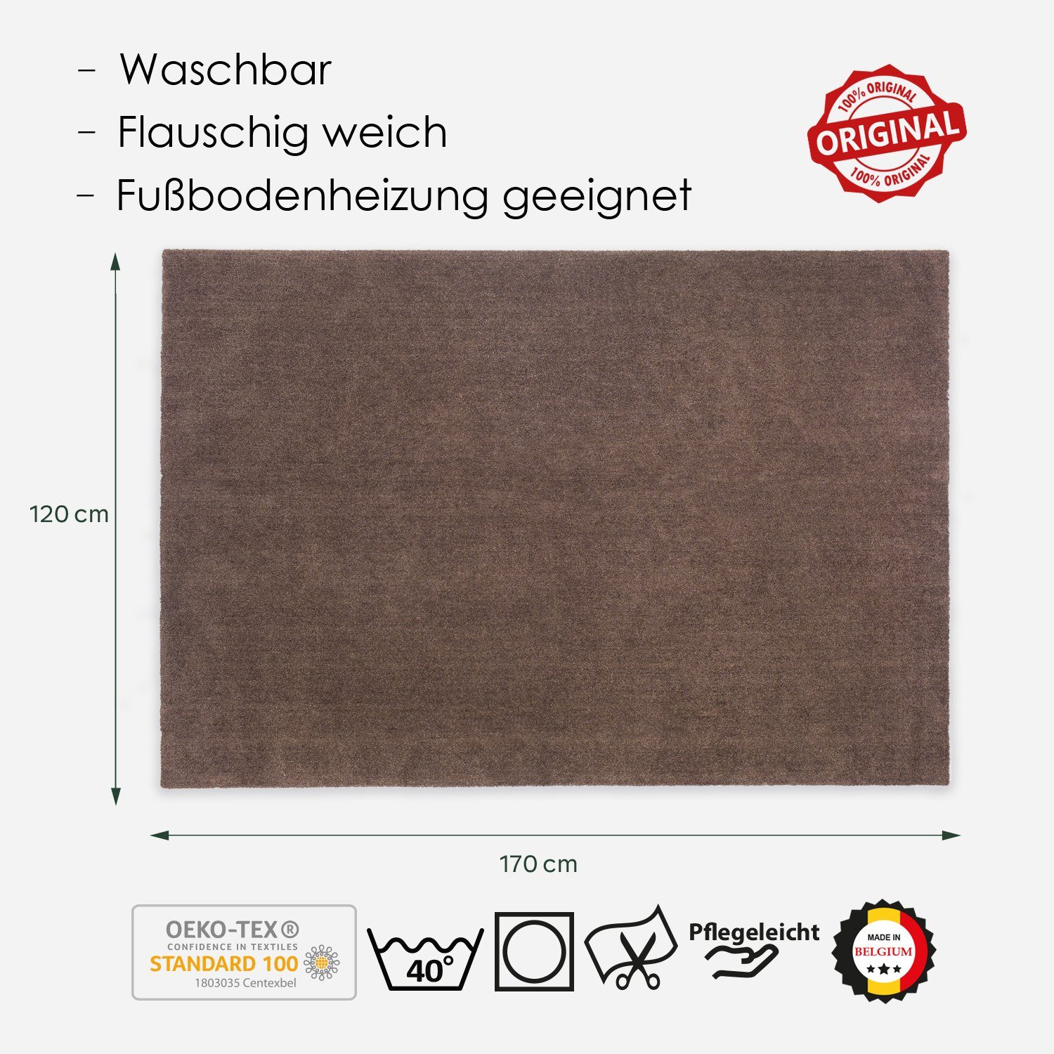 DomDeco Teppich Waschbarer Teppich FEEL günstig online kaufen