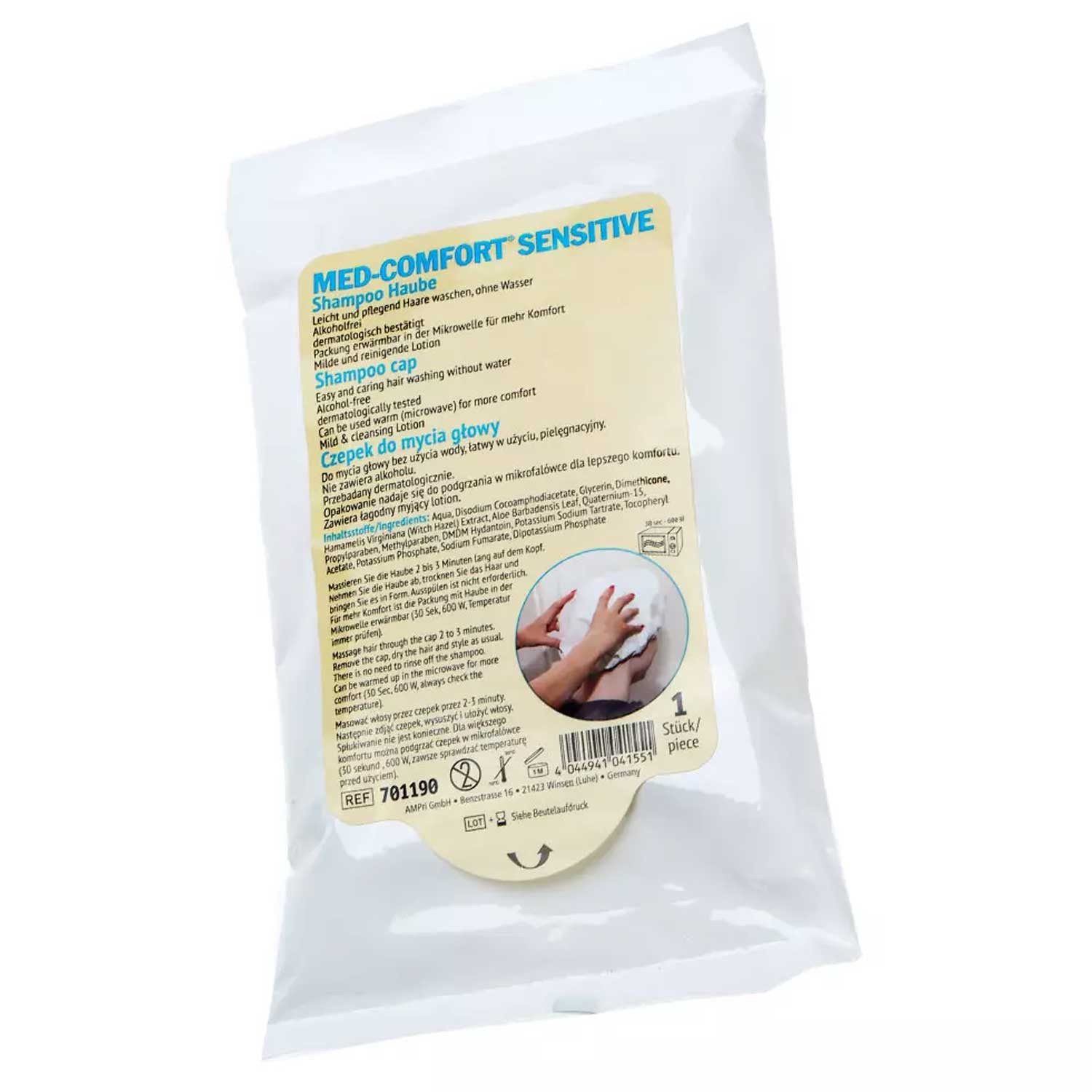Duschhaube Med Comfort Shampoo-Haube Waschhauben