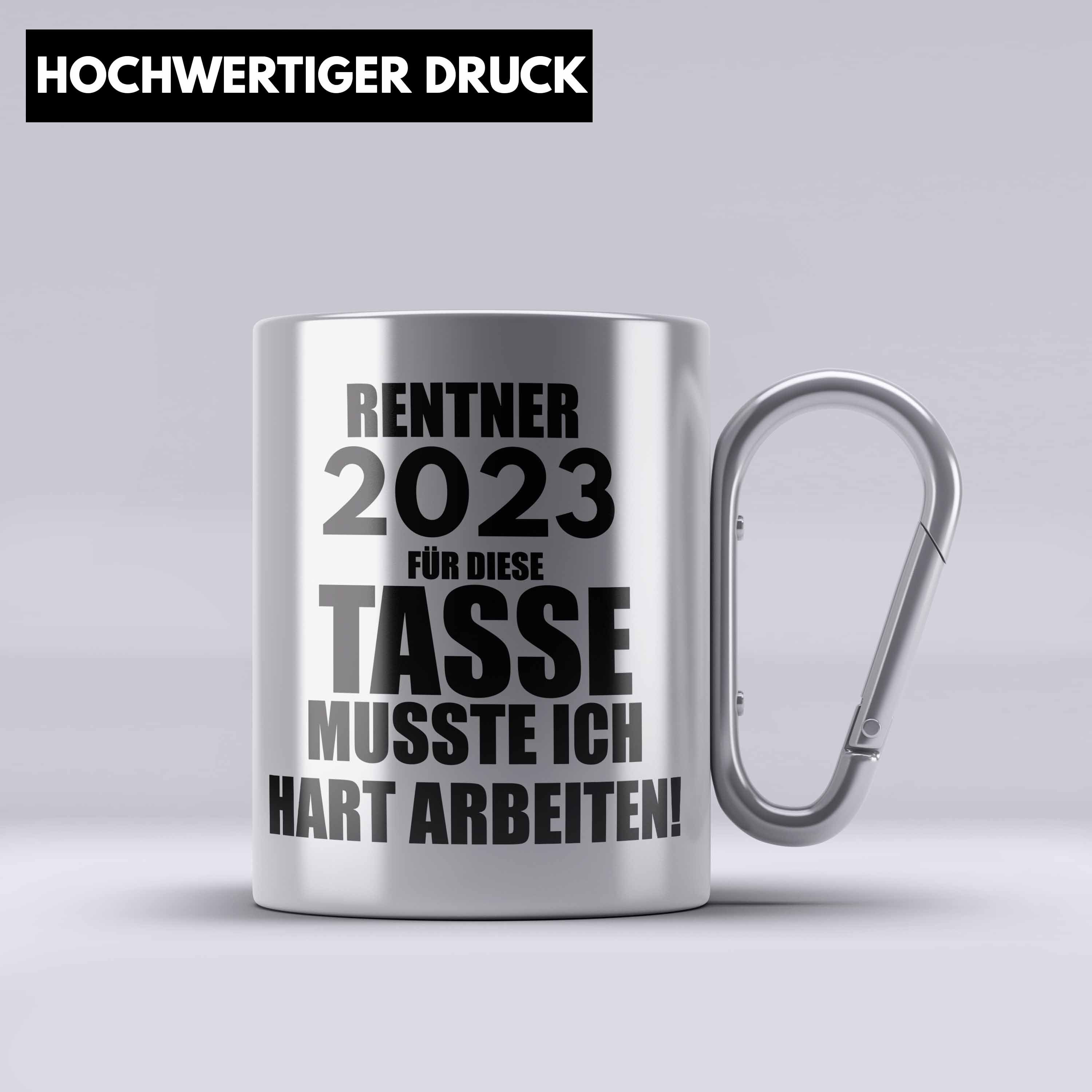 Ruhestand Rente Spruch Trendation 2022 Rentnerin Geschenk Thermotasse Rentner Tasse Edelstahl Rot