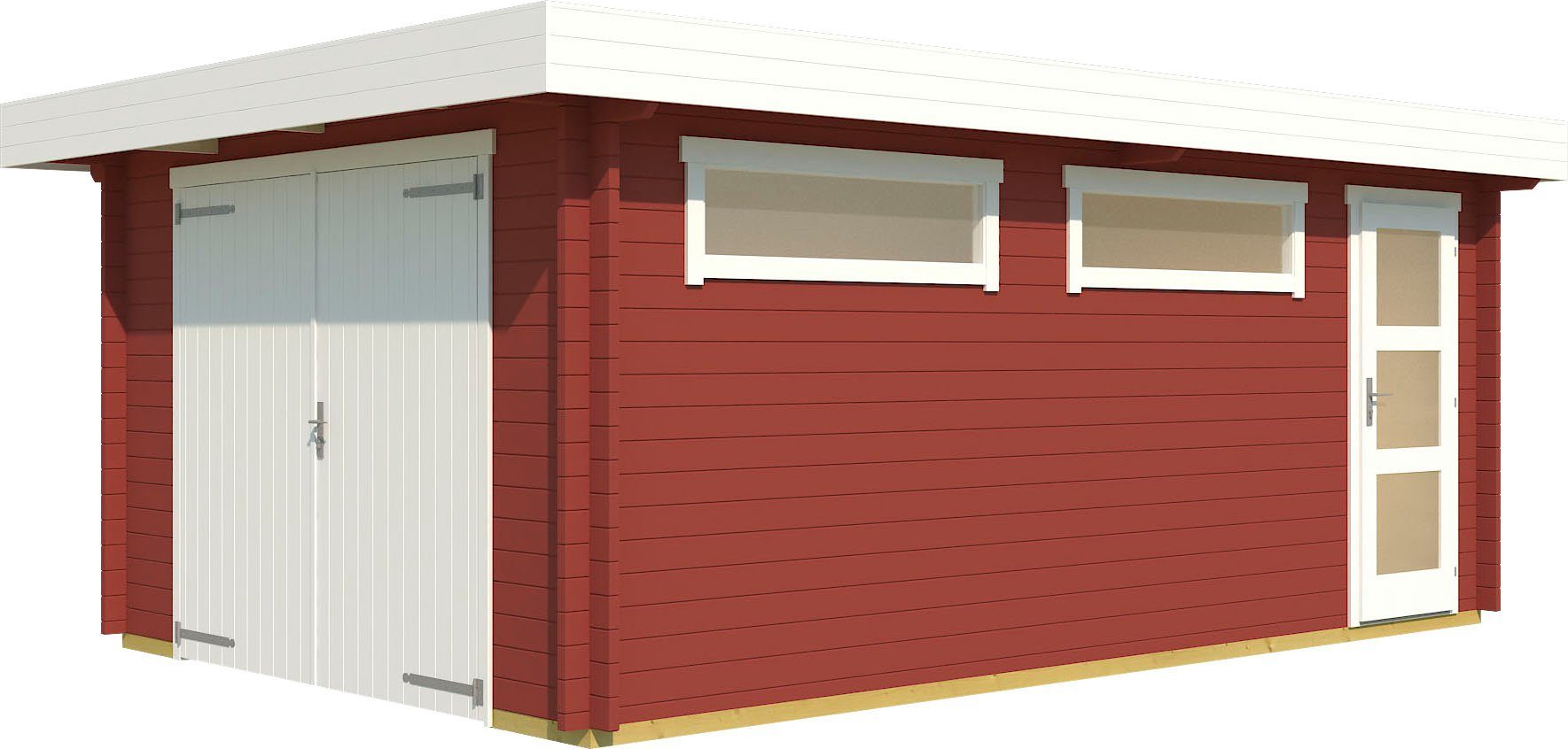 LASITA MAJA Garage Canberra (Set, Mit zusätzliche Eingang), Garage + Holztor