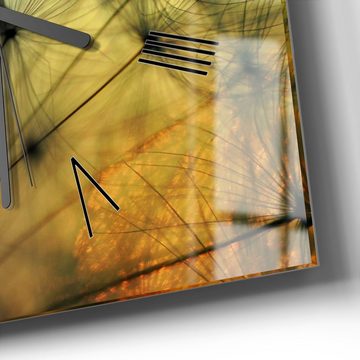 DEQORI Wanduhr 'Schirmchen in Abendsonne' (Glas Glasuhr modern Wand Uhr Design Küchenuhr)