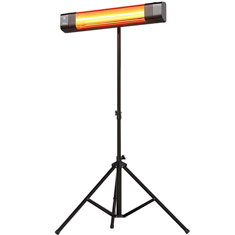 TroniTechnik Heizgerät Heizstrahler TH-2010, Standstrahler Wärmelampe Karbonstrahler neigbar, 3000 W, bis zu 3000W Leistung, drei Heizstufen, Überhitzungsschutz