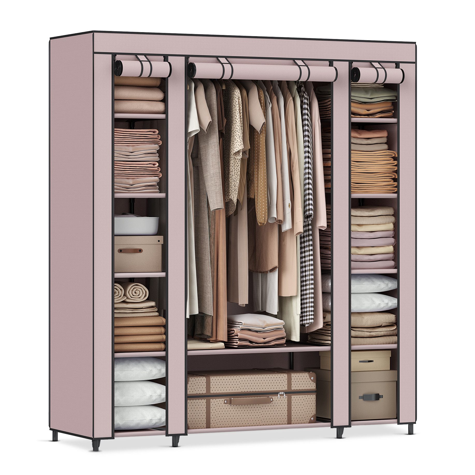 SONGMICS Kleiderschrank Stoffschrank mit Überzug aus Vliesstoff, Kleidersta günstig online kaufen