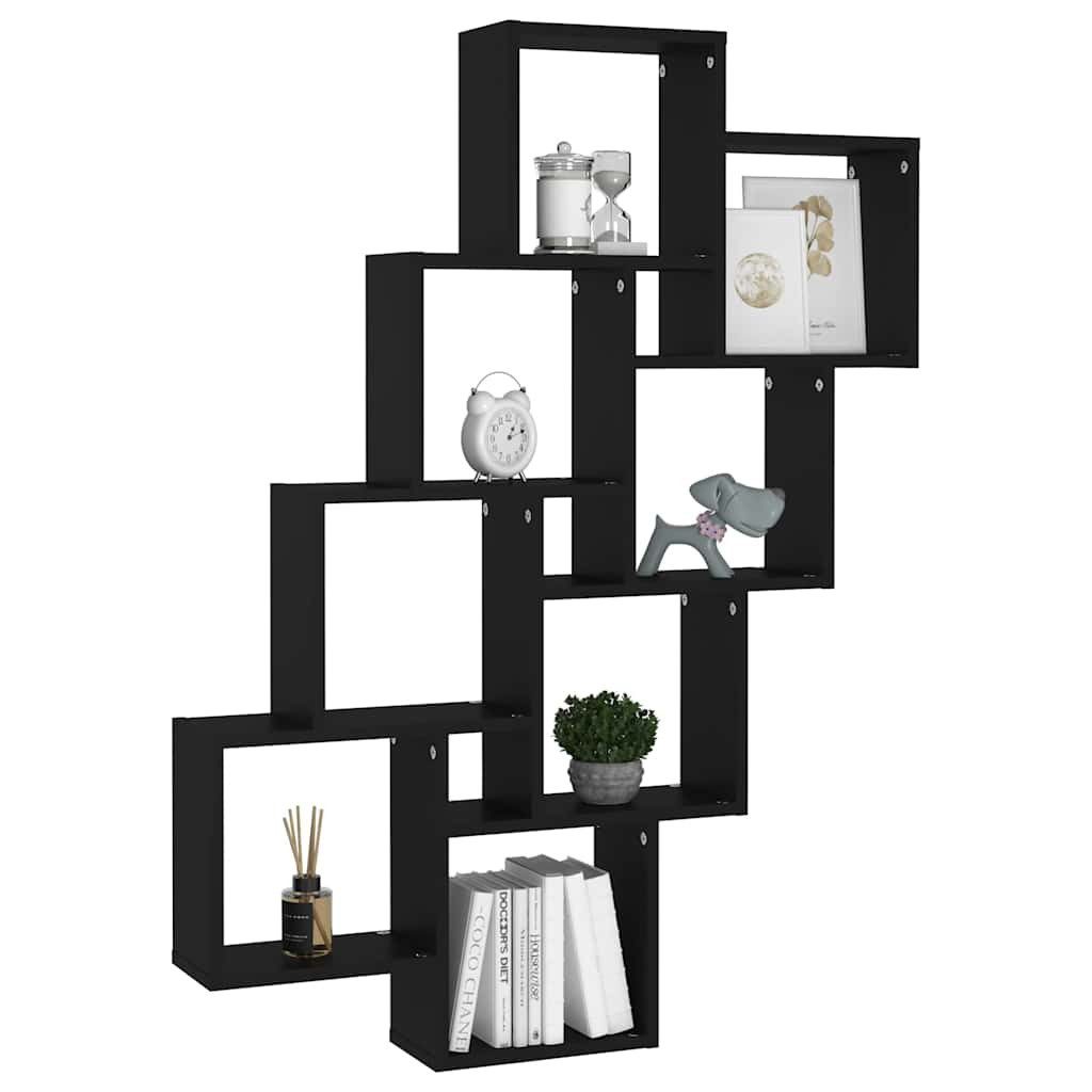 vidaXL Regal Würfelregal Schwarz 90x15x119 cm günstig online kaufen