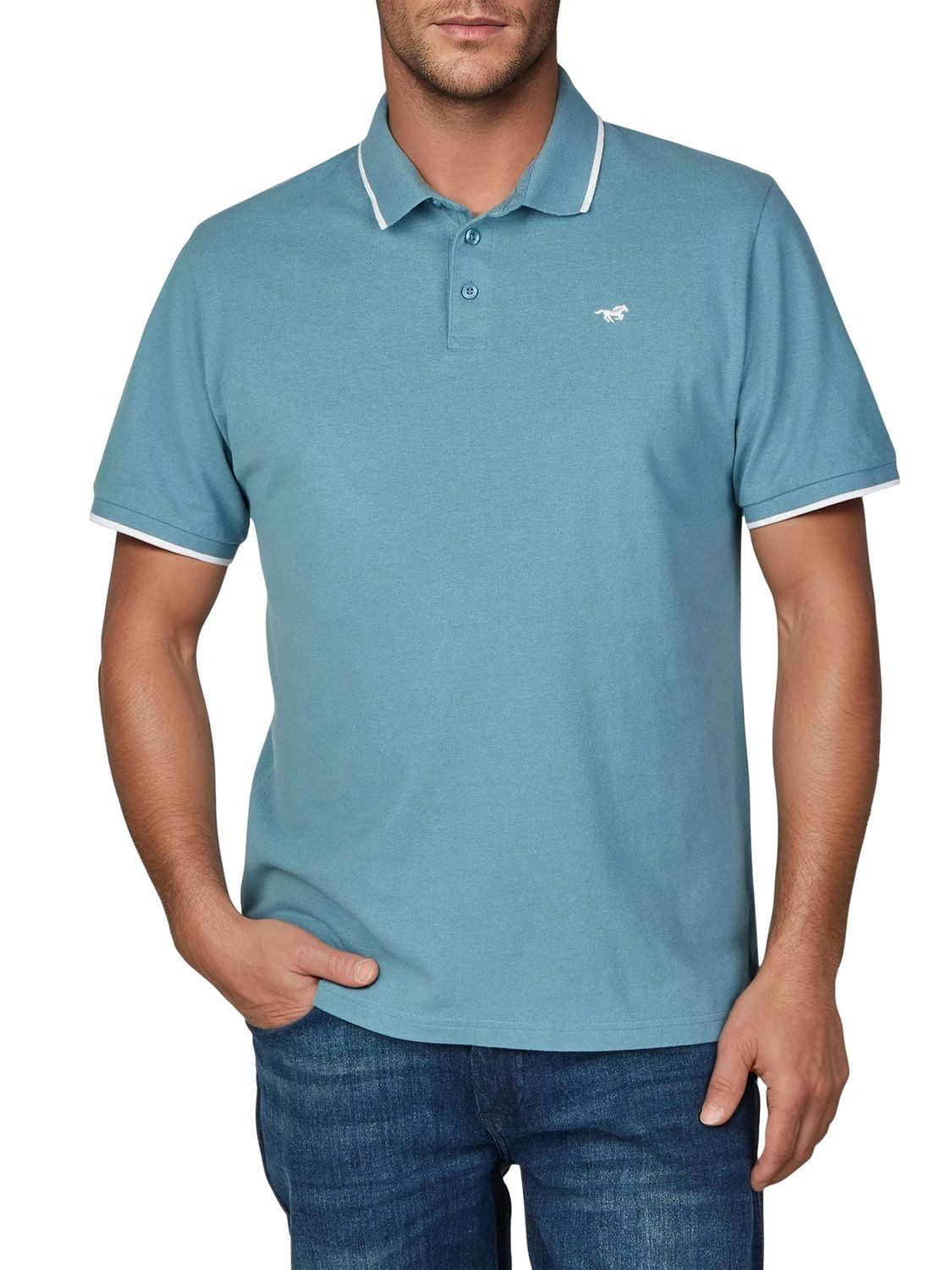 MUSTANG Poloshirt Herren Polohemd Pablo 3er-Set Regular Fit (Vorteilspack, 3-tlg) Basic Sommer Shirt aus 100% Baumwolle