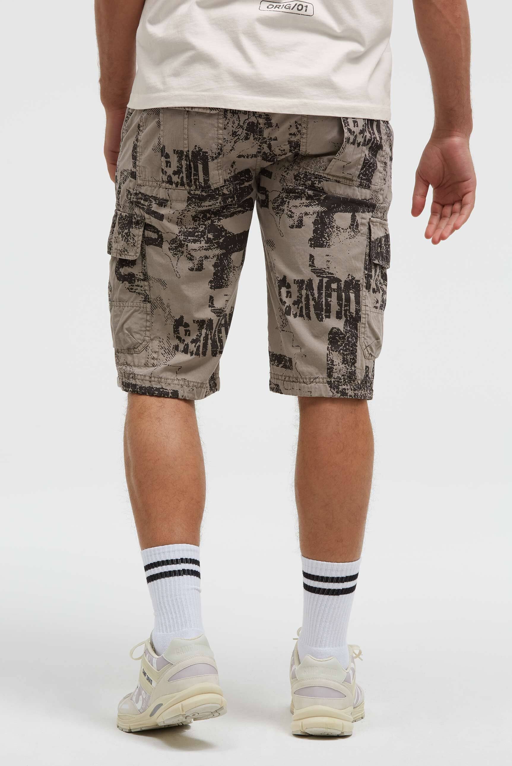 CAMP DAVID Shorts mit All Over Print