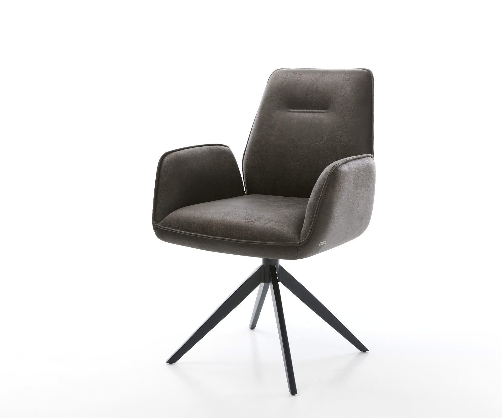 DELIFE Polsterstuhl Zoa-Flex, Kreuzgestell breit Schwarz günstig online kaufen