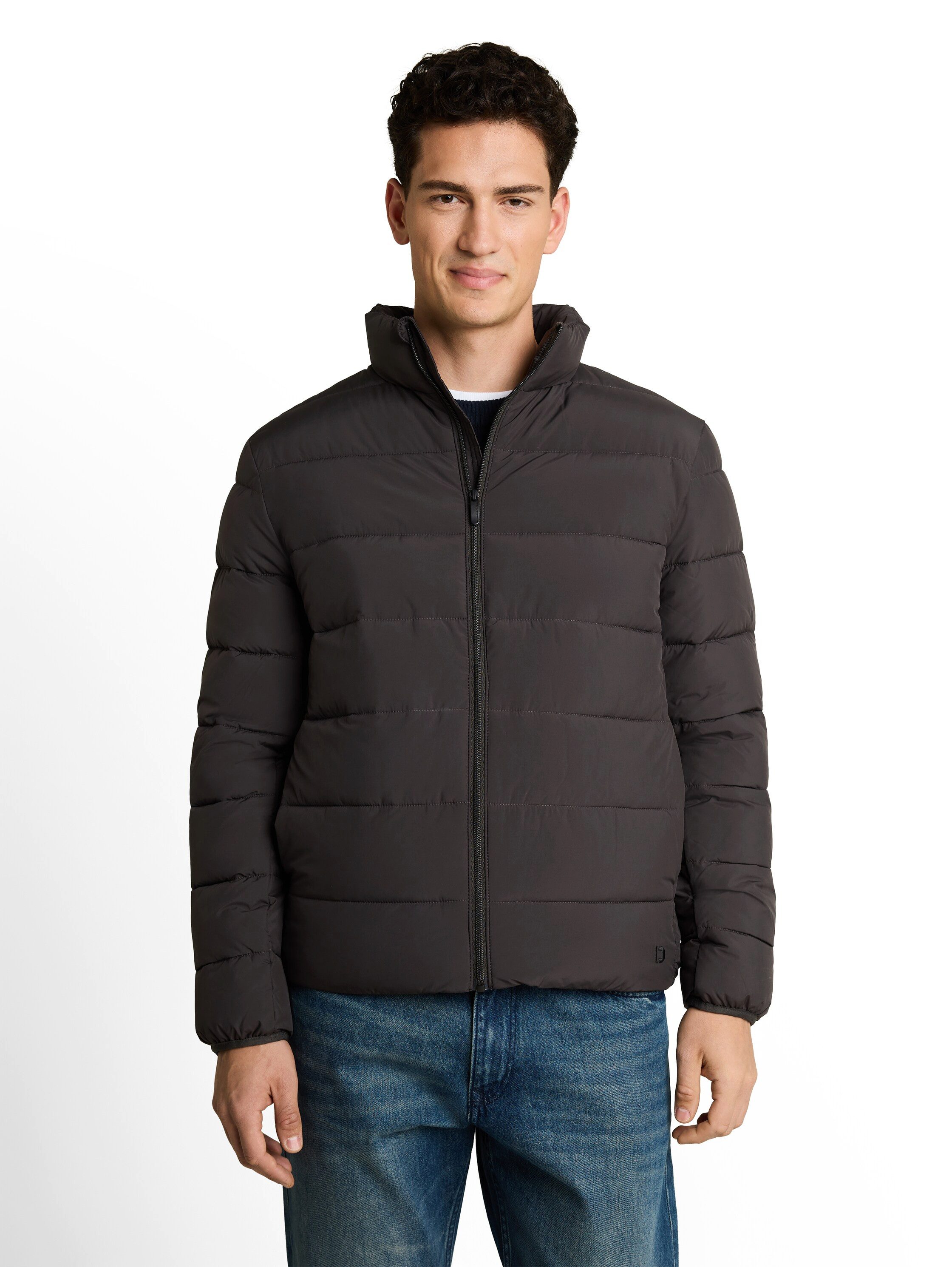 TOM TAILOR Denim Steppjacke mit Reißverschluss, aus Polyester