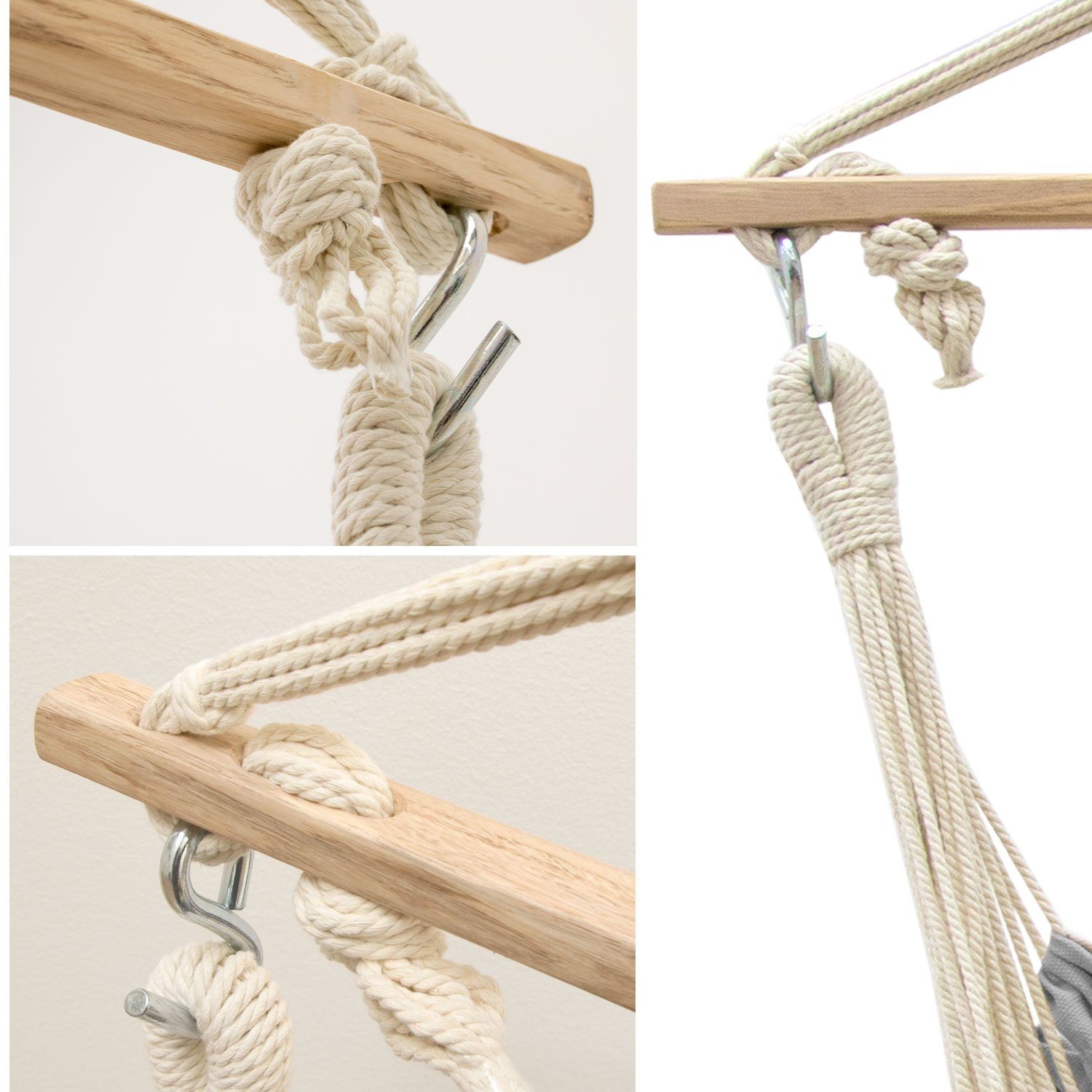 AMANKA Hängestuhl für 2 Personen: XL Outdoor Hängesessel bis 150 kg - Garten und Balkon, 185 x 130 cm Hängesitz für Kinder und Erwachsene - 360° Relaxsessel