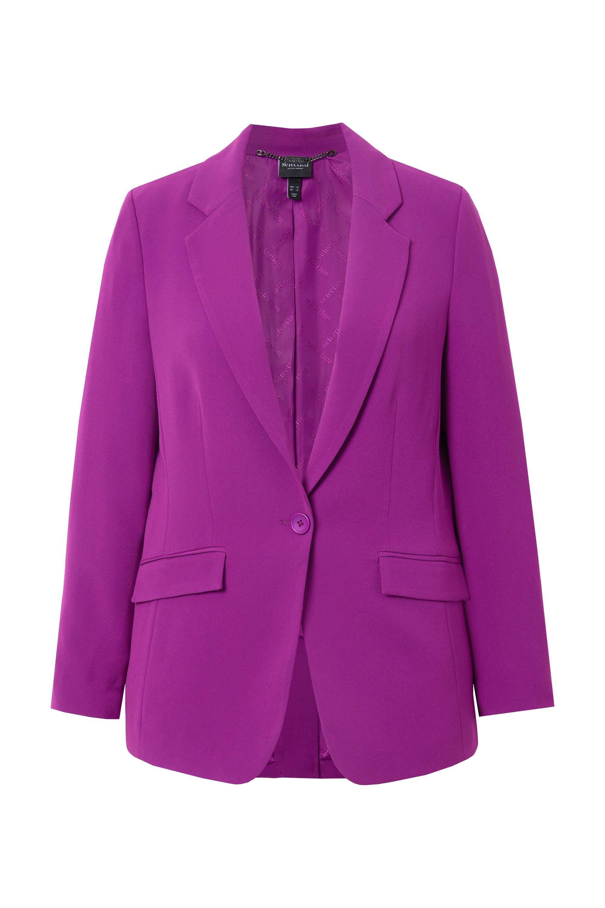 Ulla Popken Blusenblazer Blazer Reverskragen Klappentaschen Knopfverschluss – Bild 2 von 4