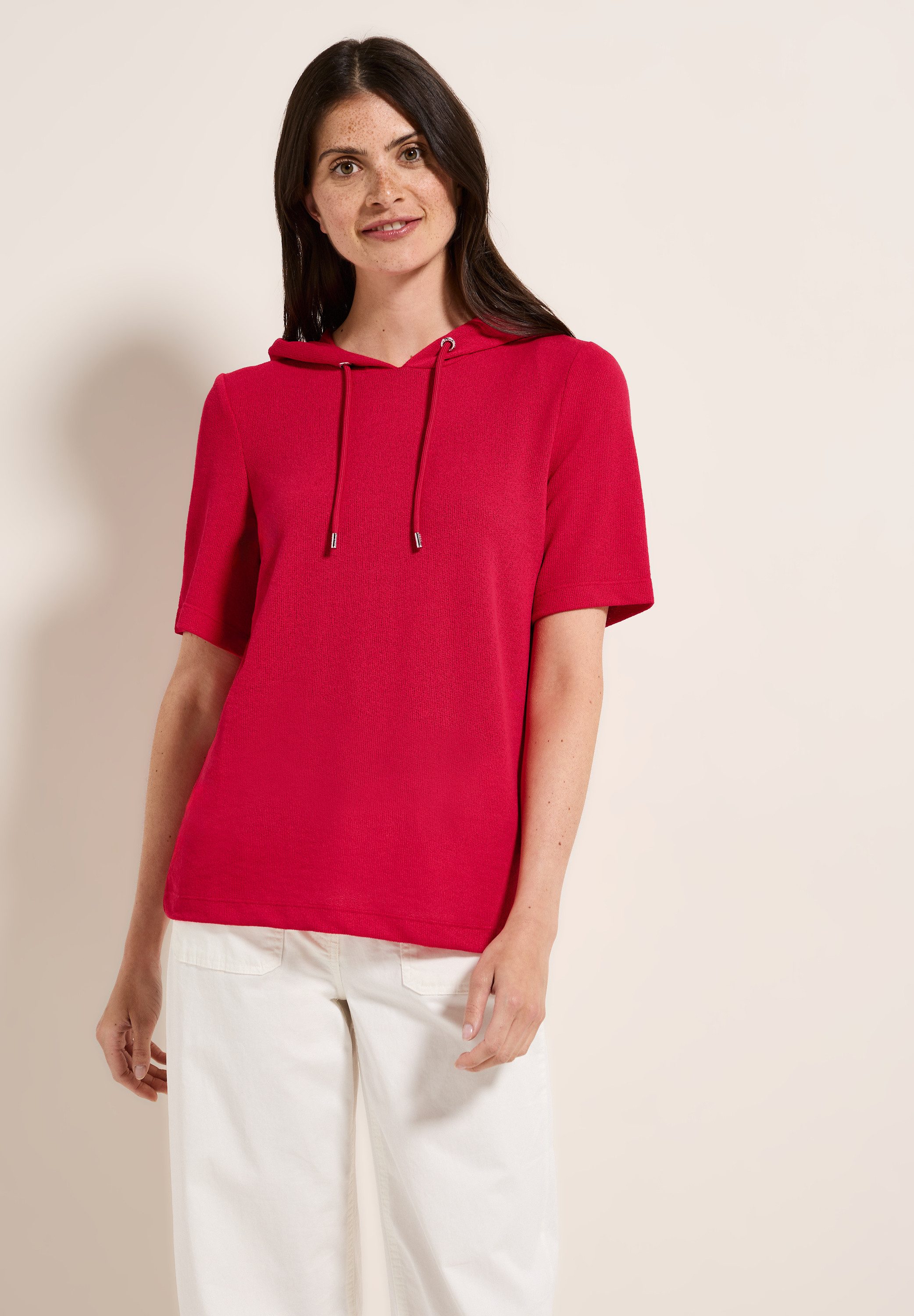 CECIL Kapuzenshirt mit feiner Struktur
