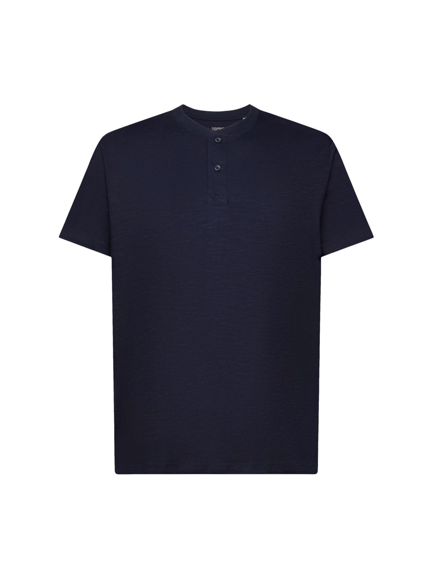Esprit T-Shirt Henley-T-Shirt aus Baumwolle (1-tlg) NAVY
