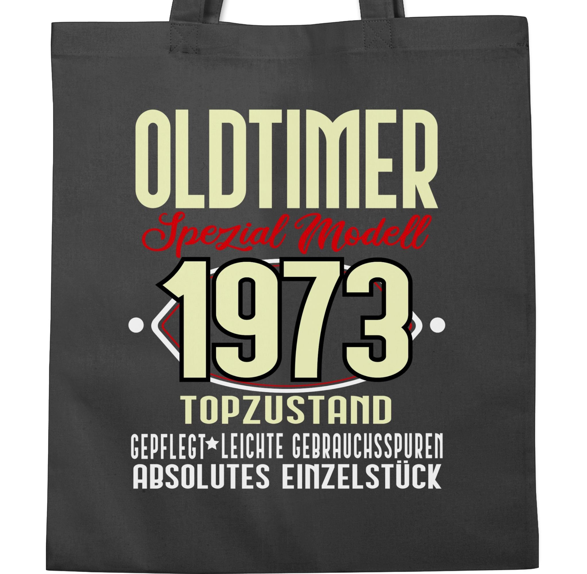 Dunkelgrau Geburtstag 50. Fünfzigster, Spezial 1 Umhängetasche Modell 1973 Shirtracer Oldtimer