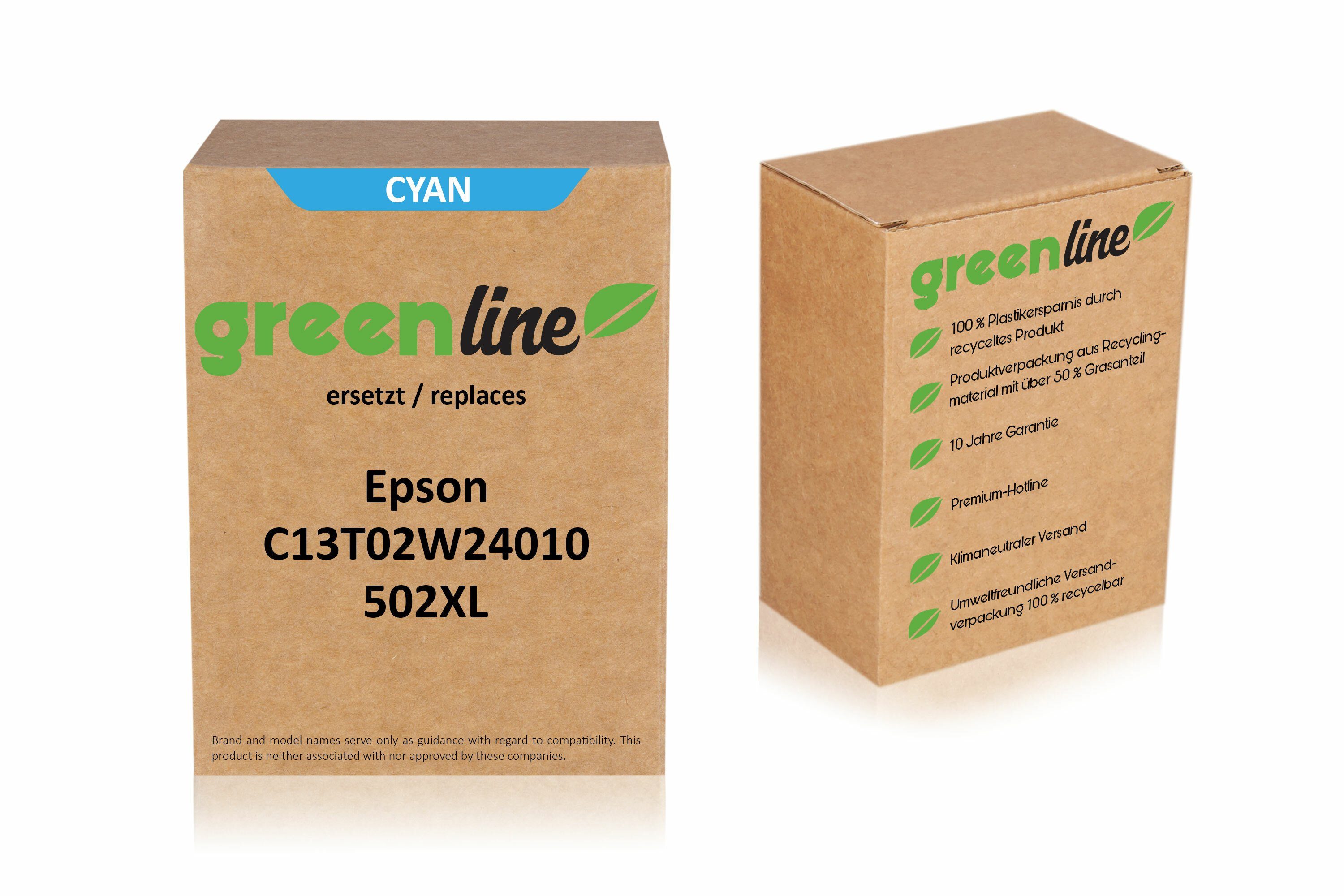 T 13 Inkadoo Epson greenline C ersetzt 02W24010 Tintenpatrone 502XL /