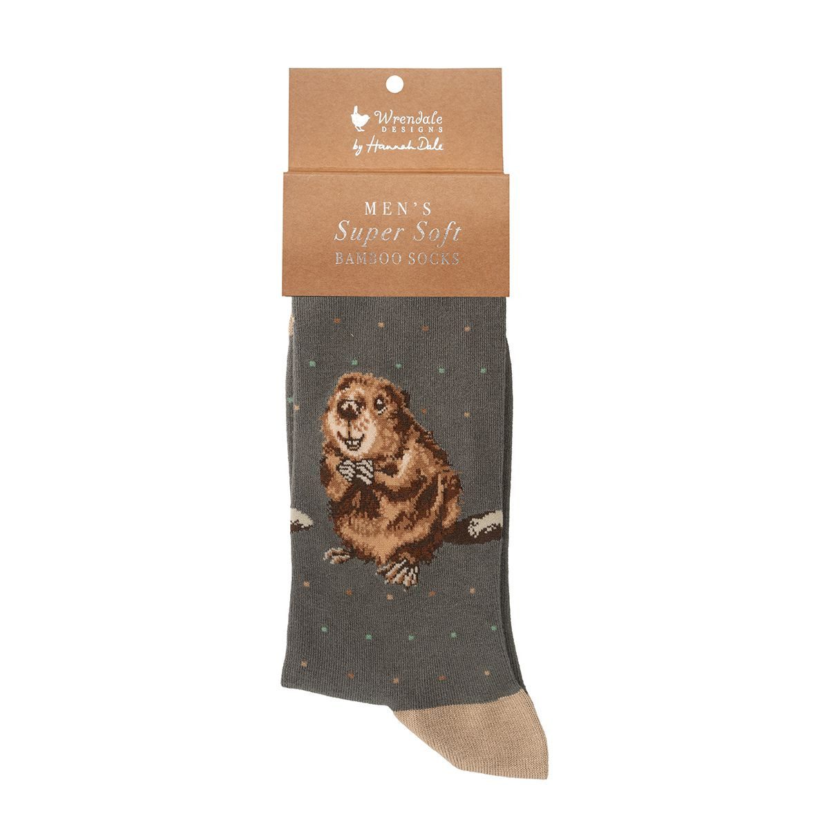 Wrendale Freizeitsocken Wrendale Designs Herren Bambus Socken Biber (Paar)