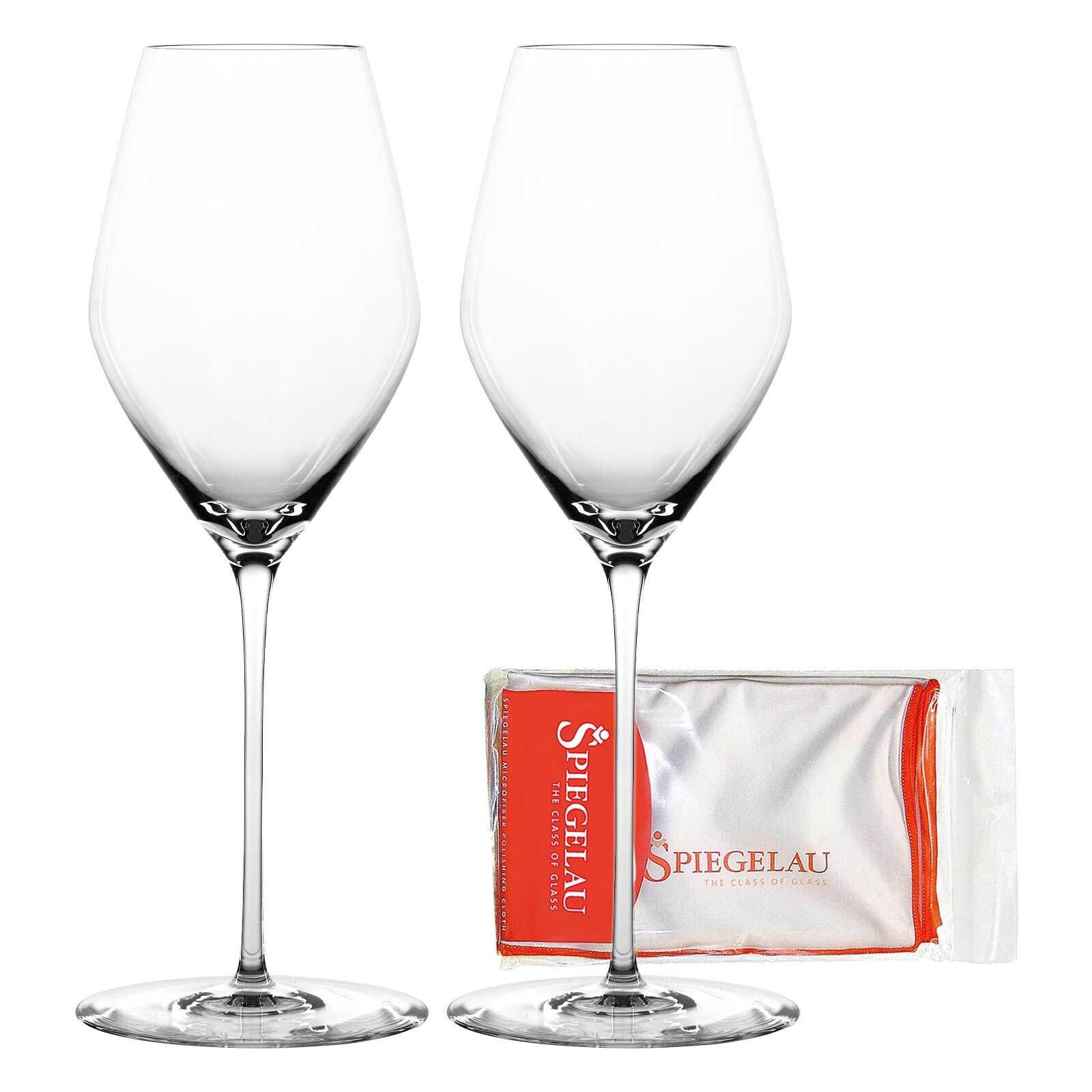 SPIEGELAU Champagnerglas Hi-Lite Champagnergläser + Poliertuch 347 ml, Glas