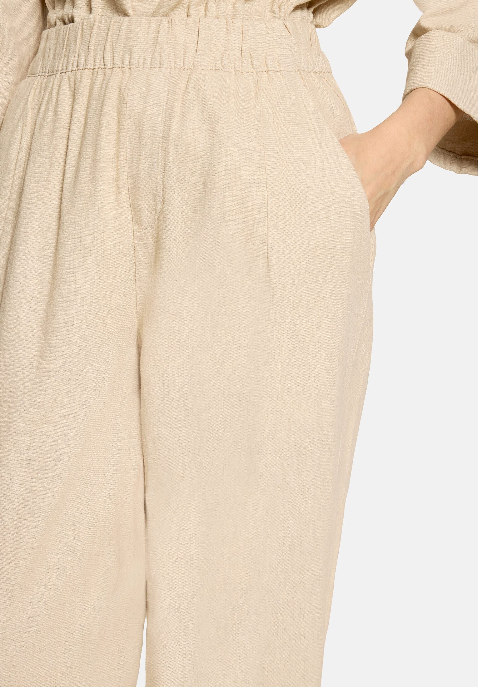 Cartoon Leinenhose Damen mit Gummizug