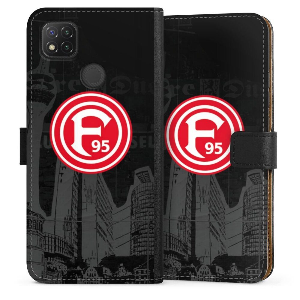 DeinDesign Handyhülle Fortuna Düsseldorf Offizielles Lizenzprodukt Logo Fortuna Logo City, Xiaomi Redmi 9C Hülle Handy Flip Case Wallet Cover Handytasche Leder