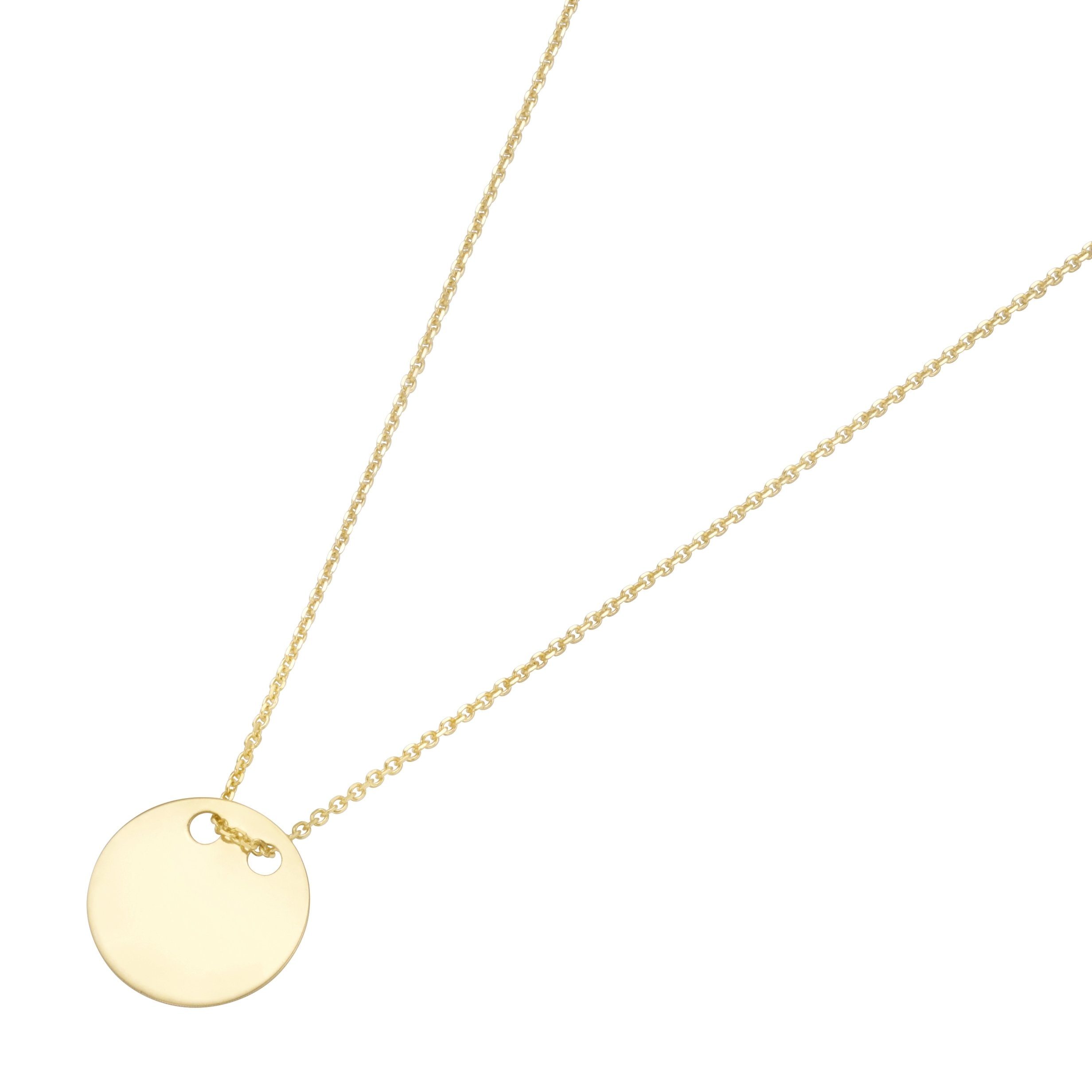 Luigi Merano Goldkette kleines Plättchen, Gold günstig online kaufen